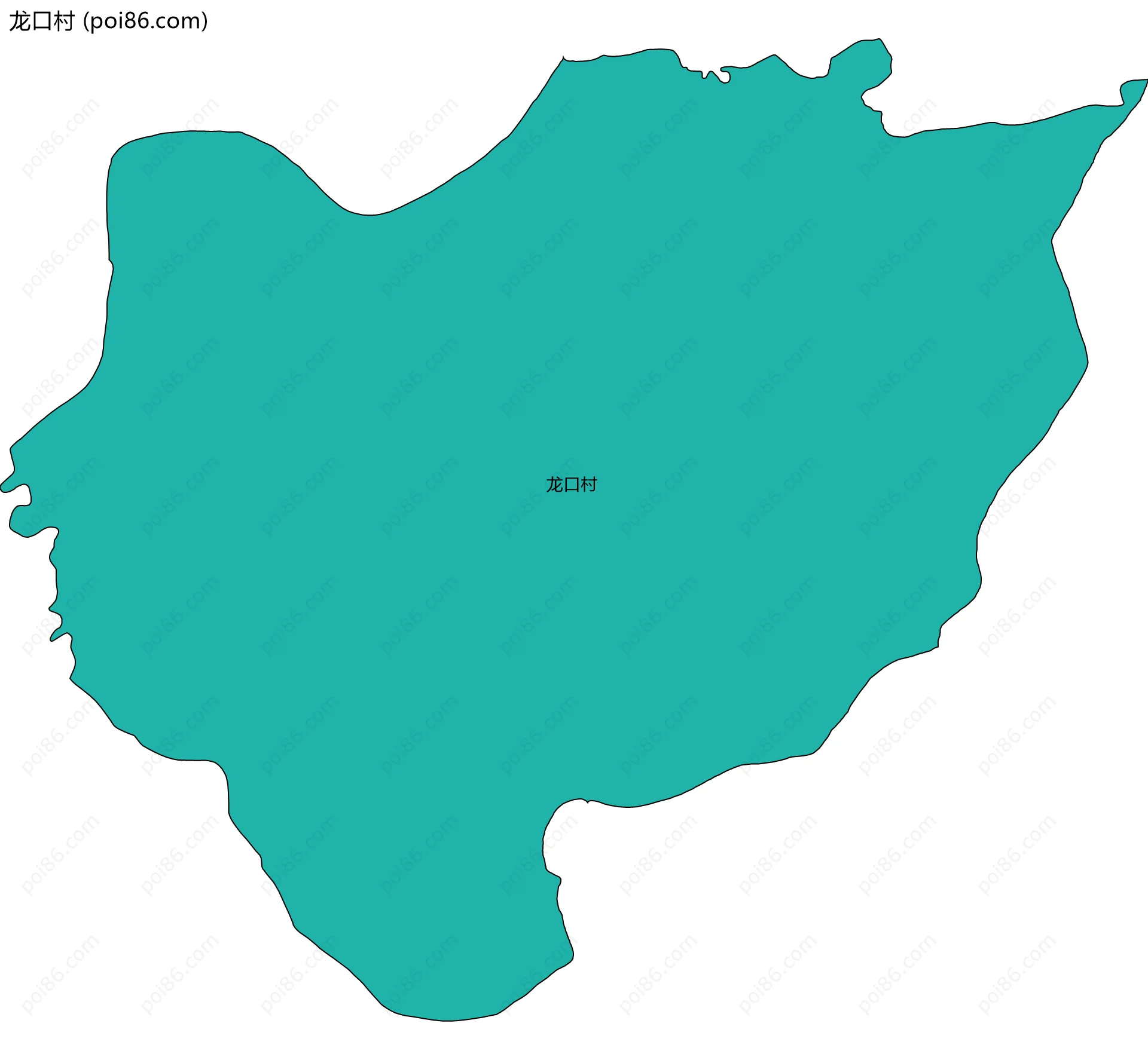 龙口村边界地图