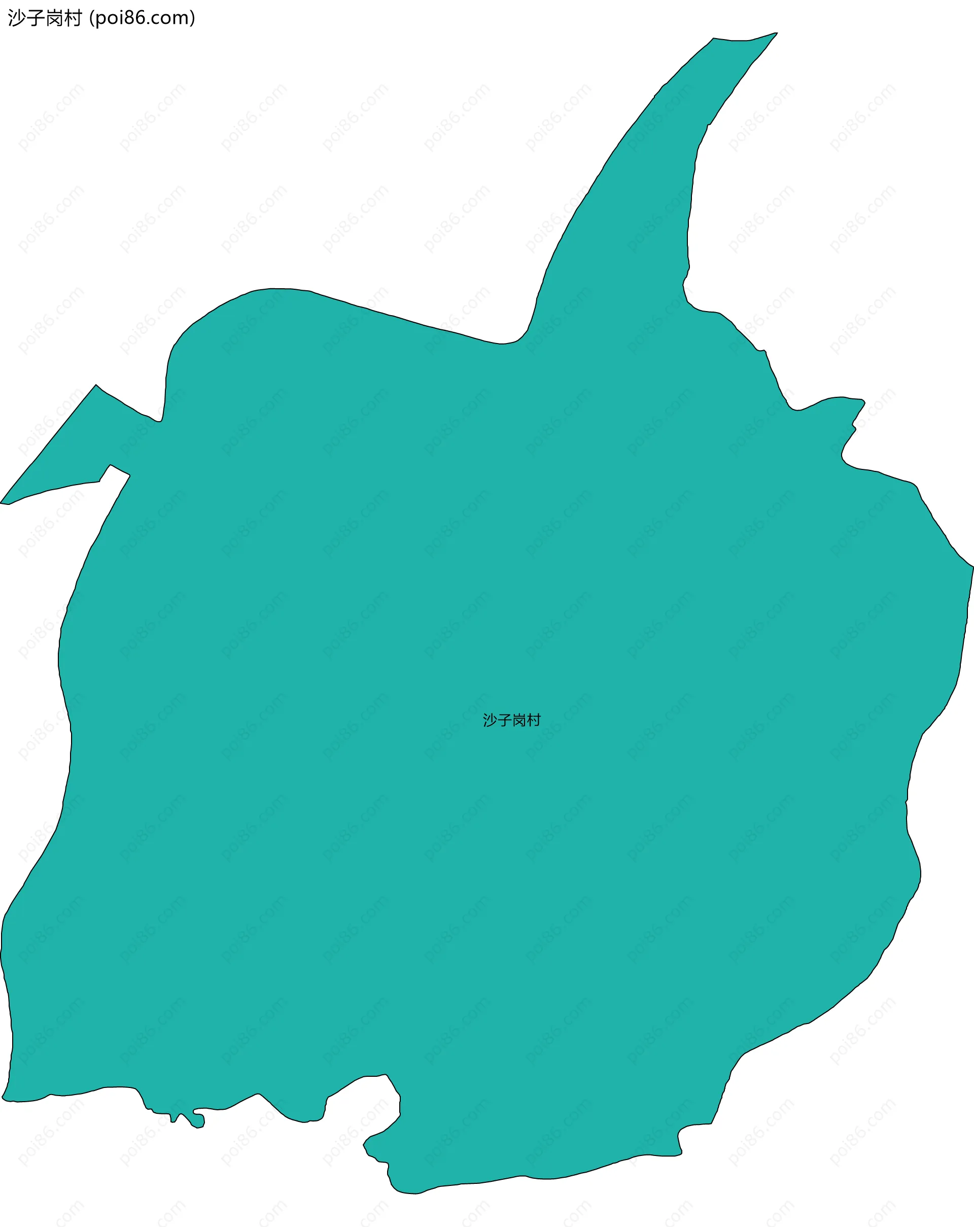 沙子岗村边界地图