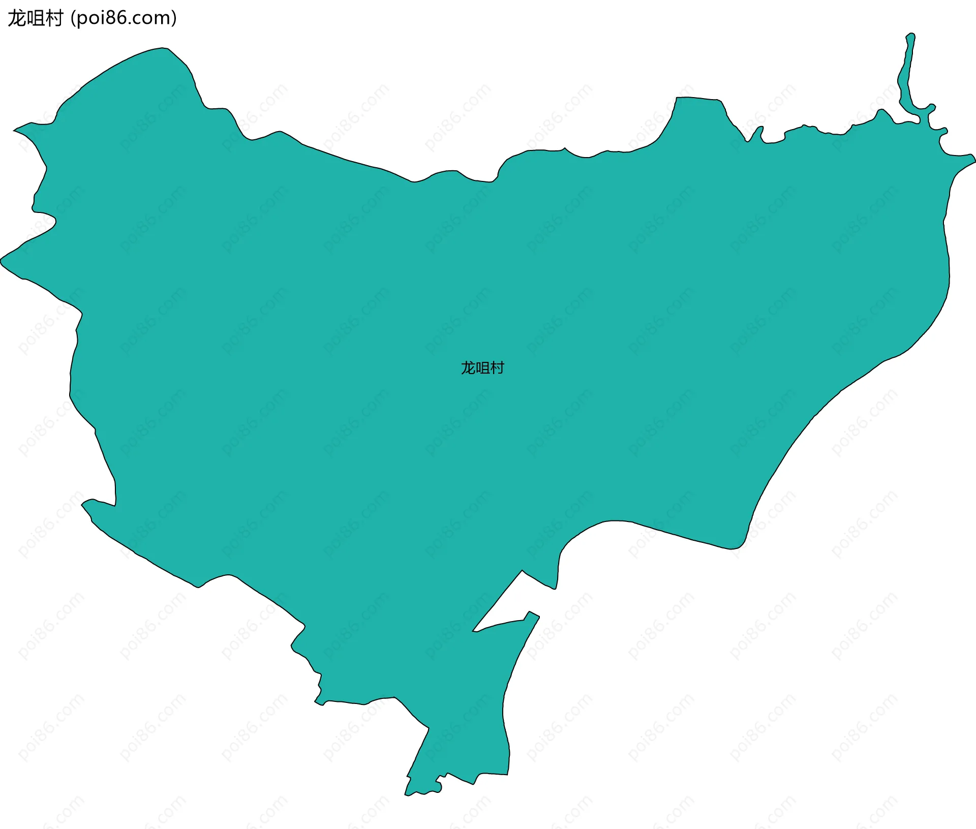 龙咀村边界地图