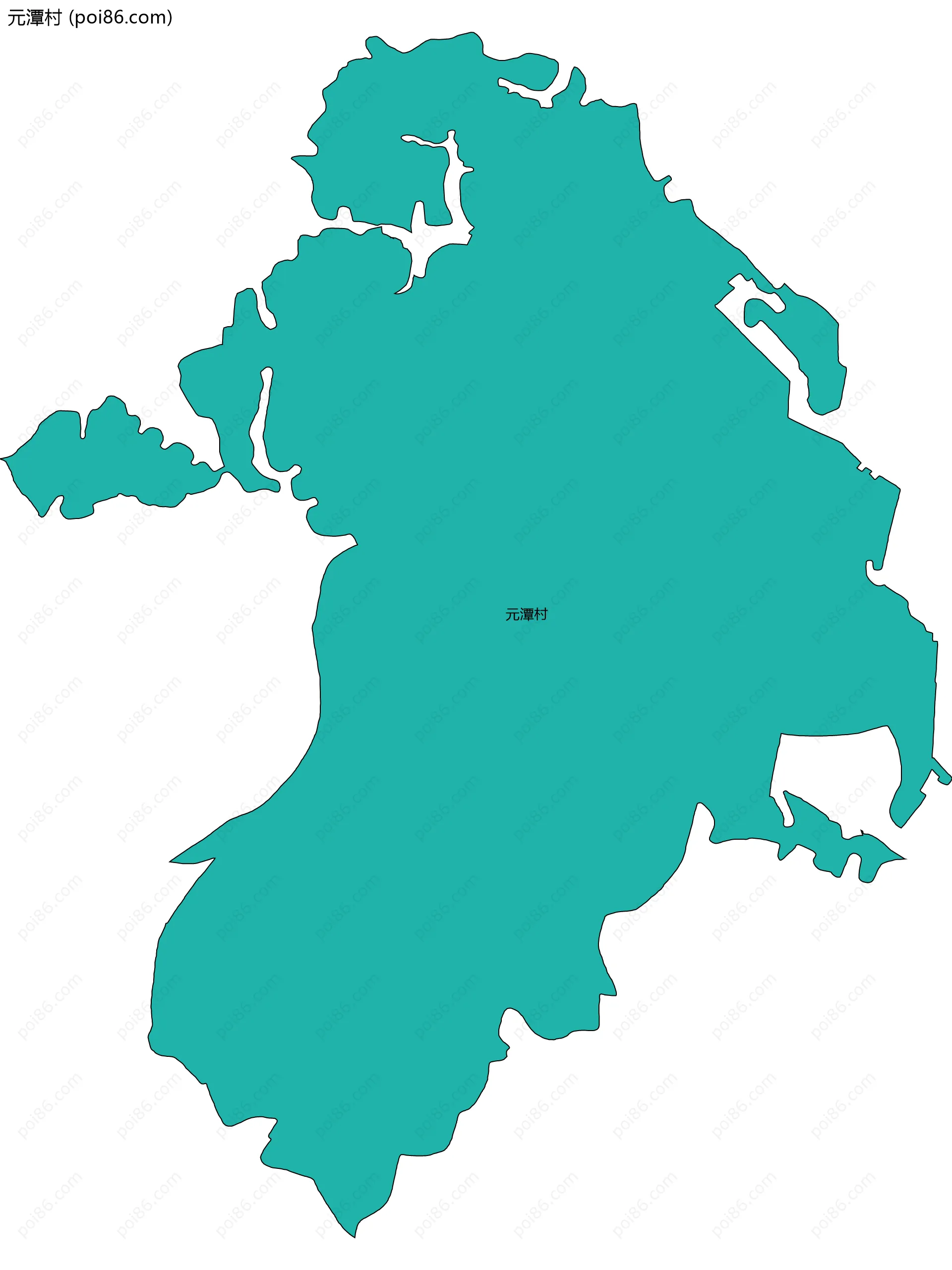 元潭村边界地图