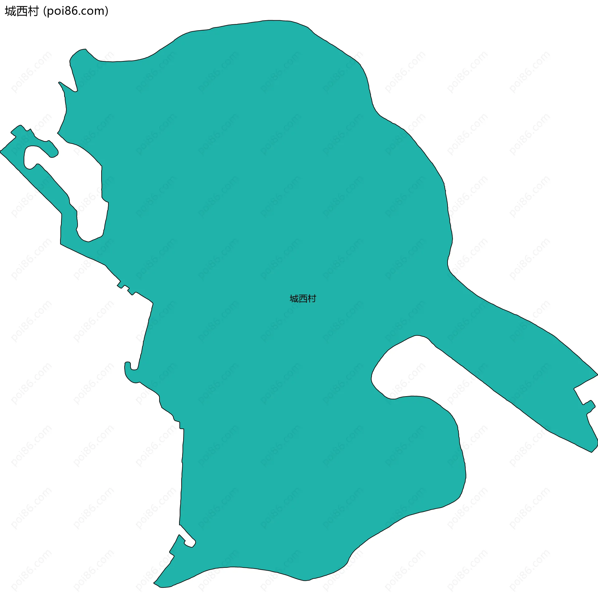 城西村边界地图