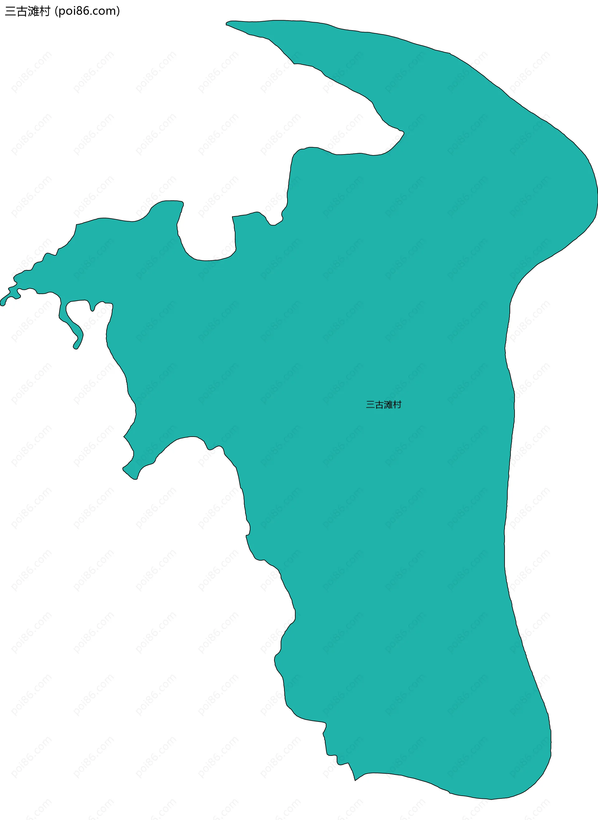 三古滩村边界地图