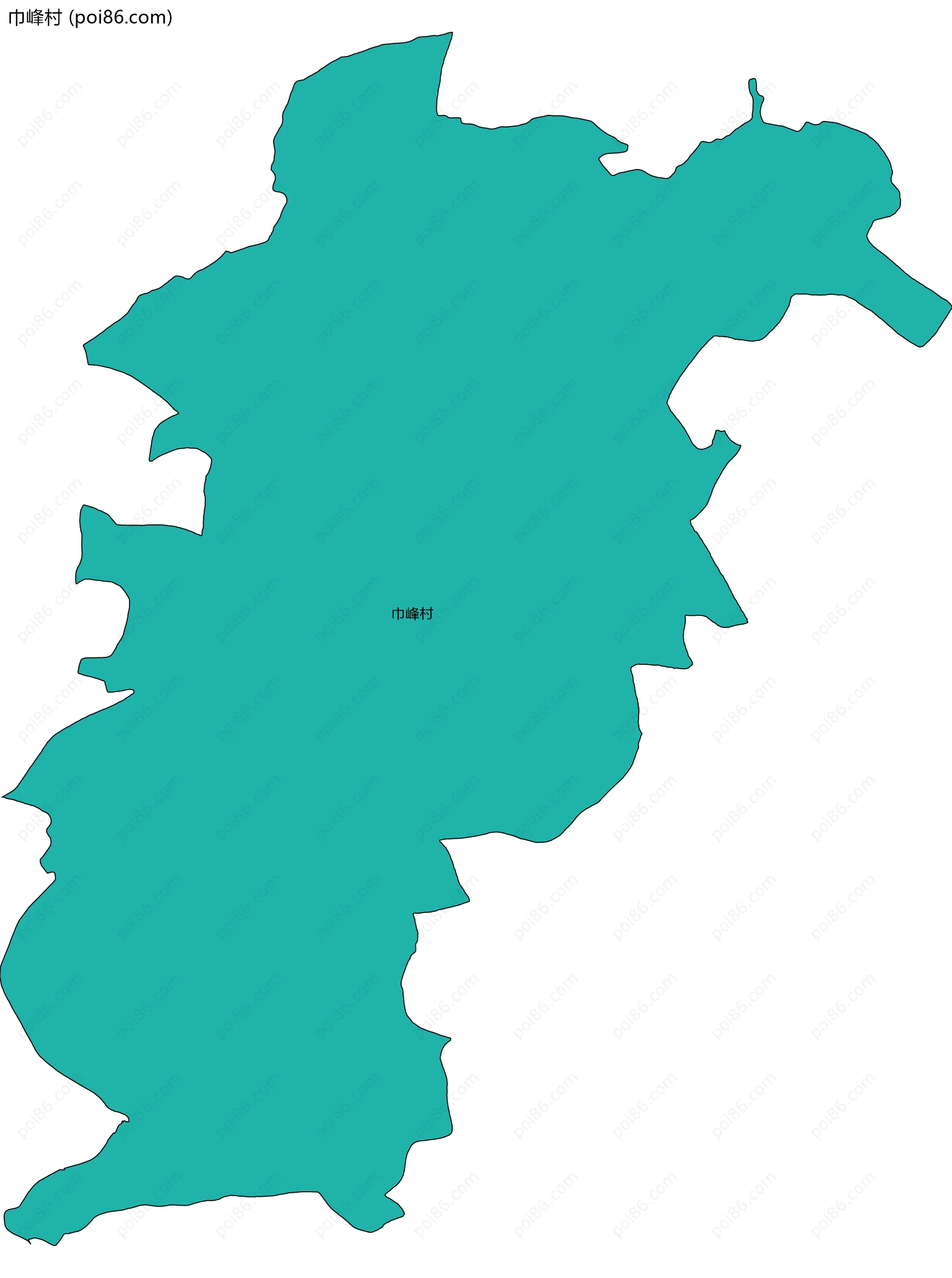 巾峰村边界地图