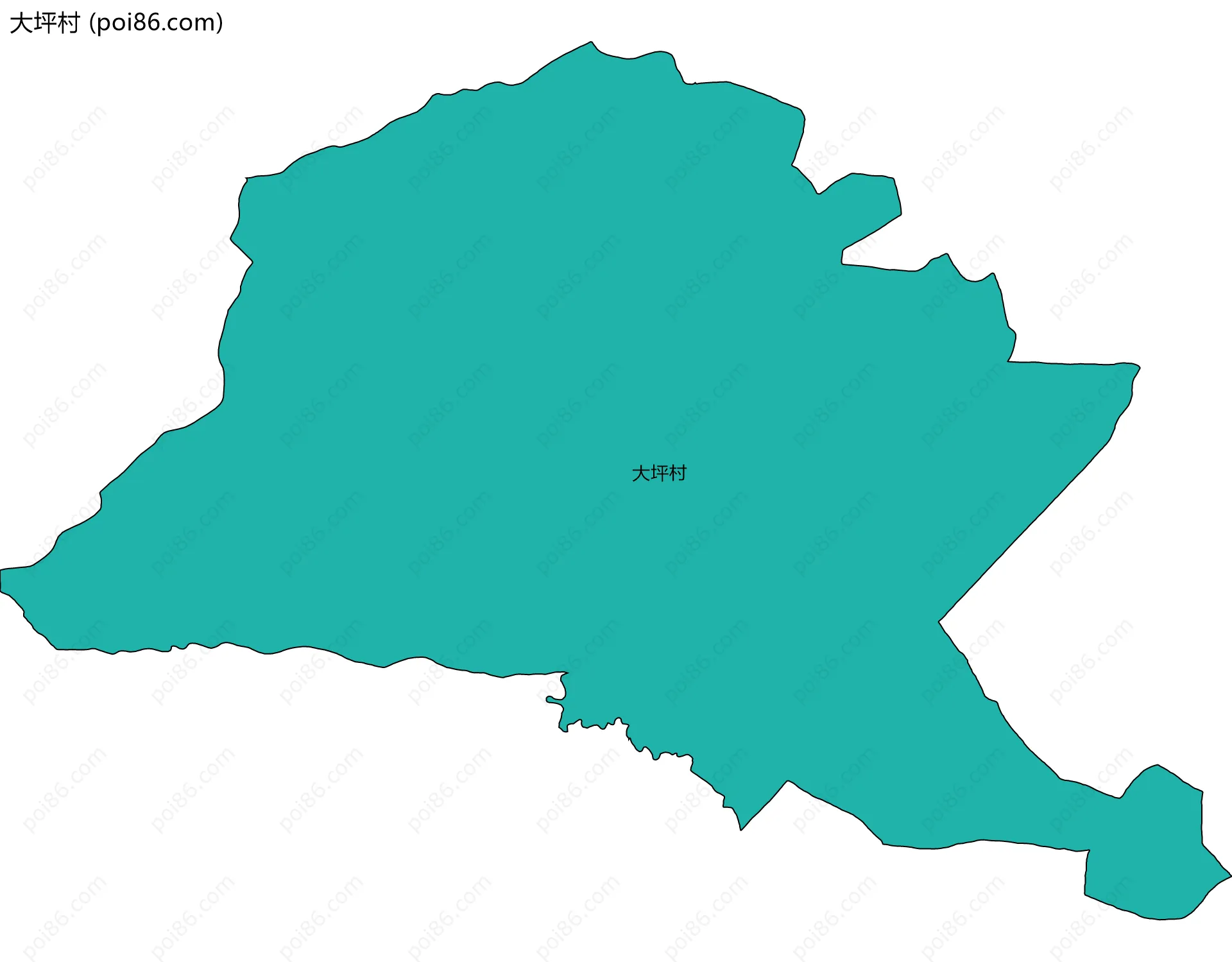 大坪村边界地图
