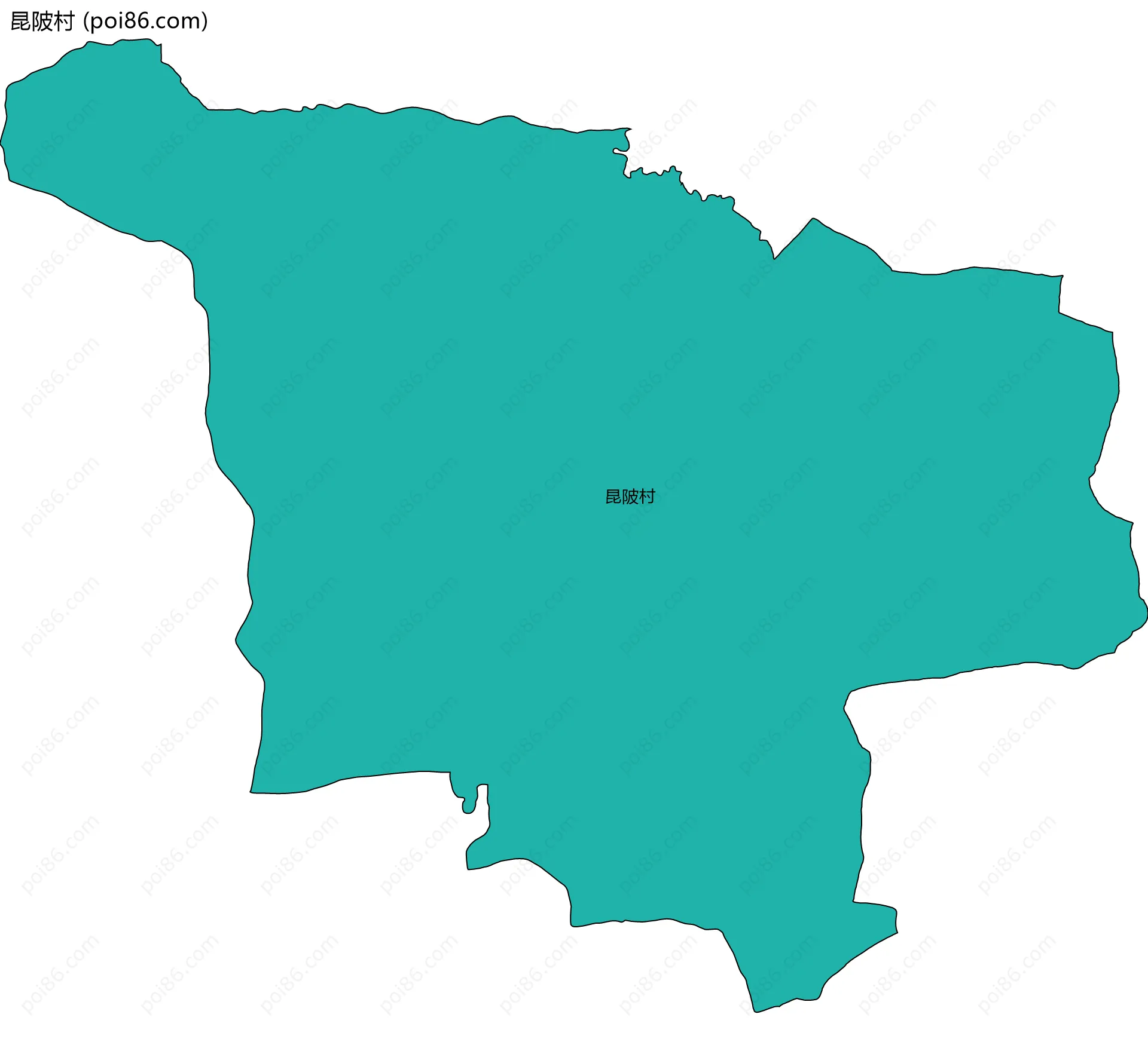 昆陂村边界地图