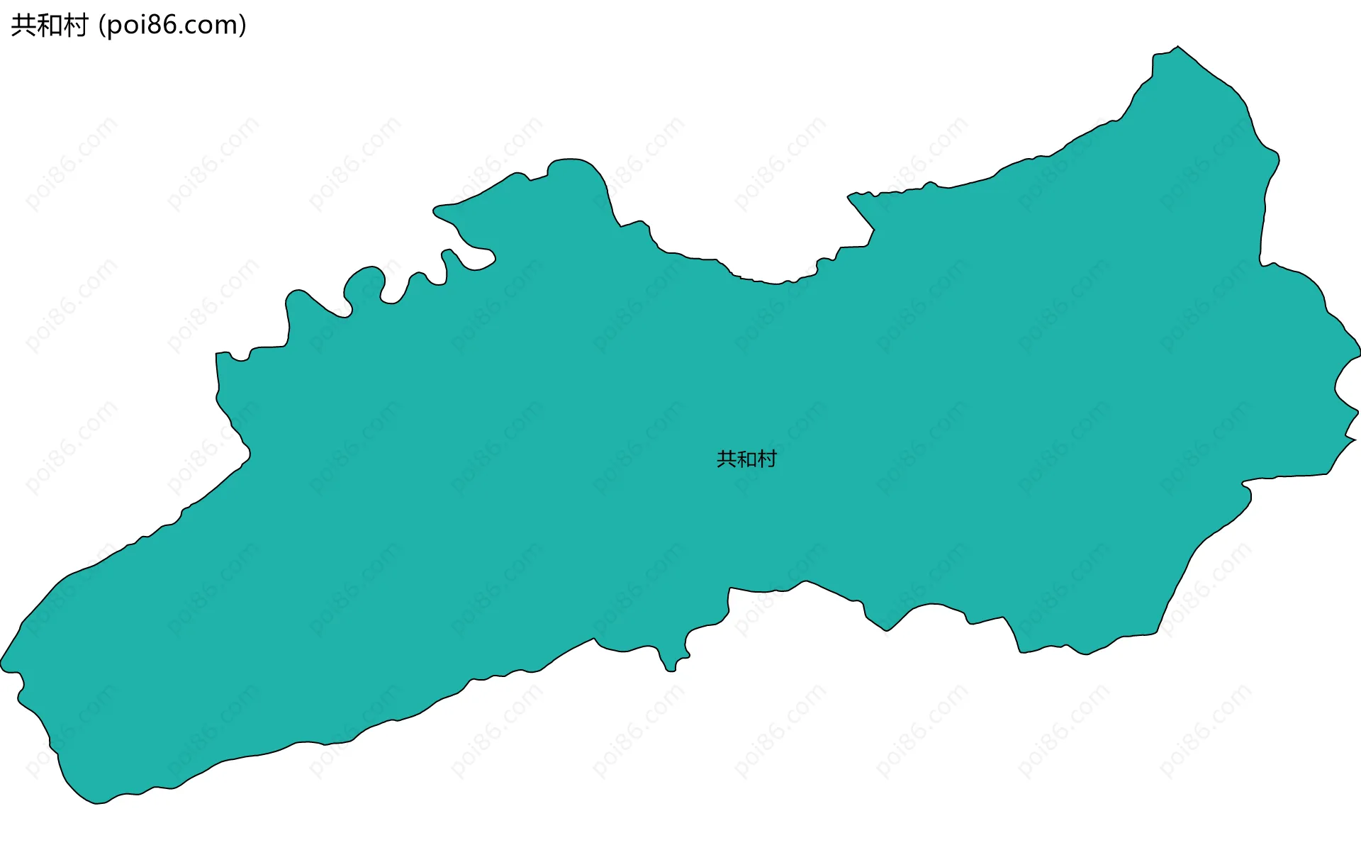 共和村边界地图