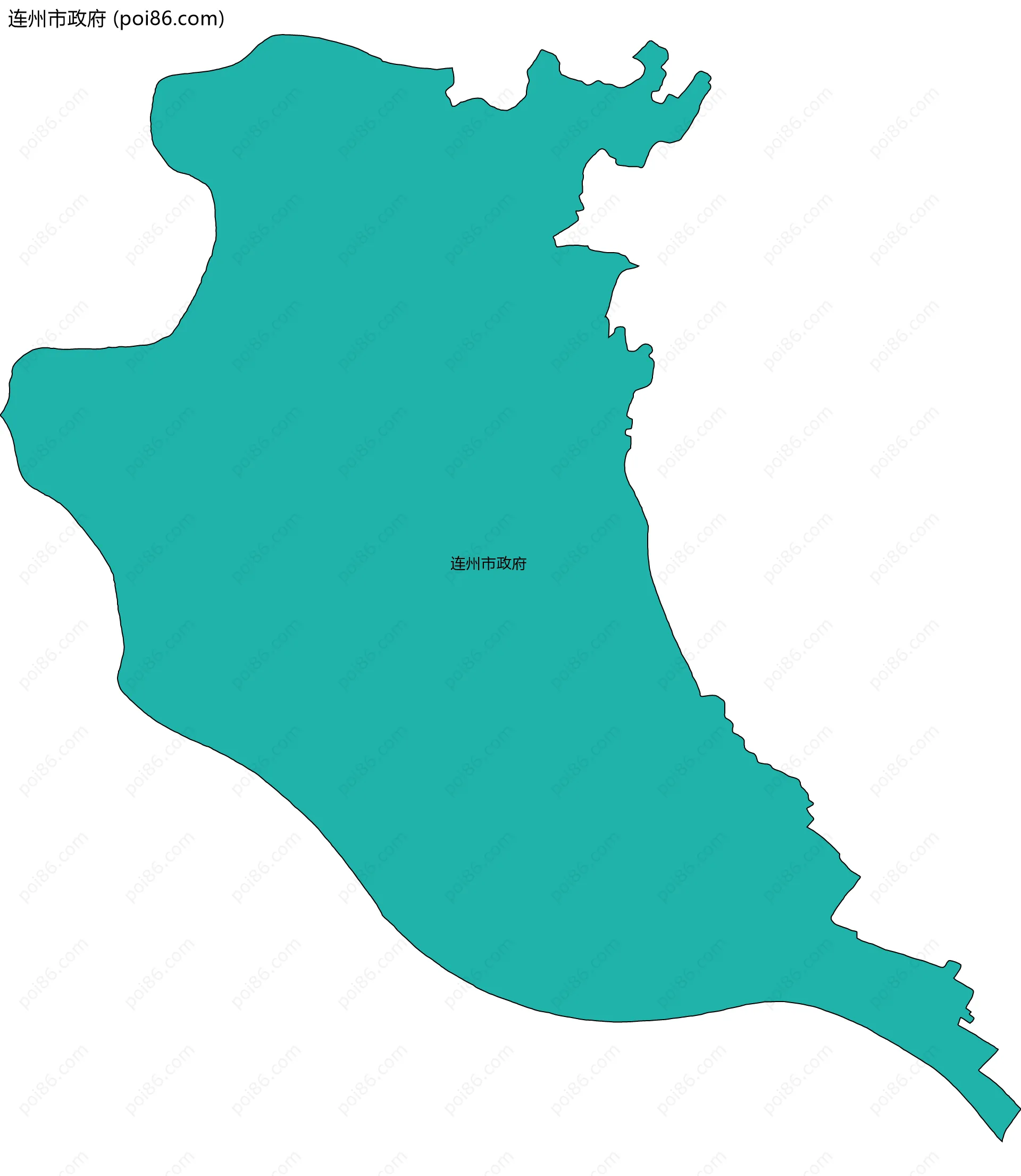 连州市政府边界地图