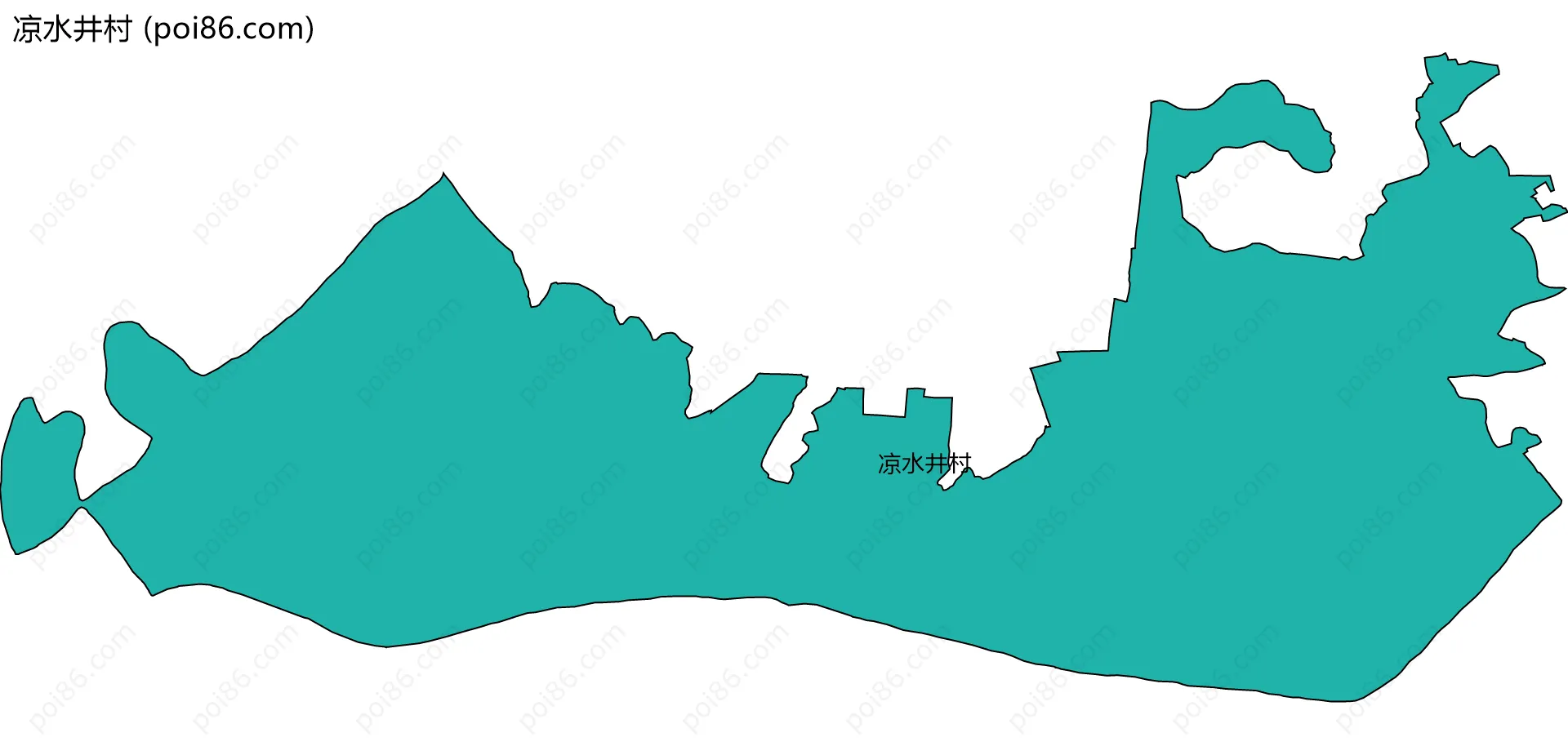 凉水井村边界地图