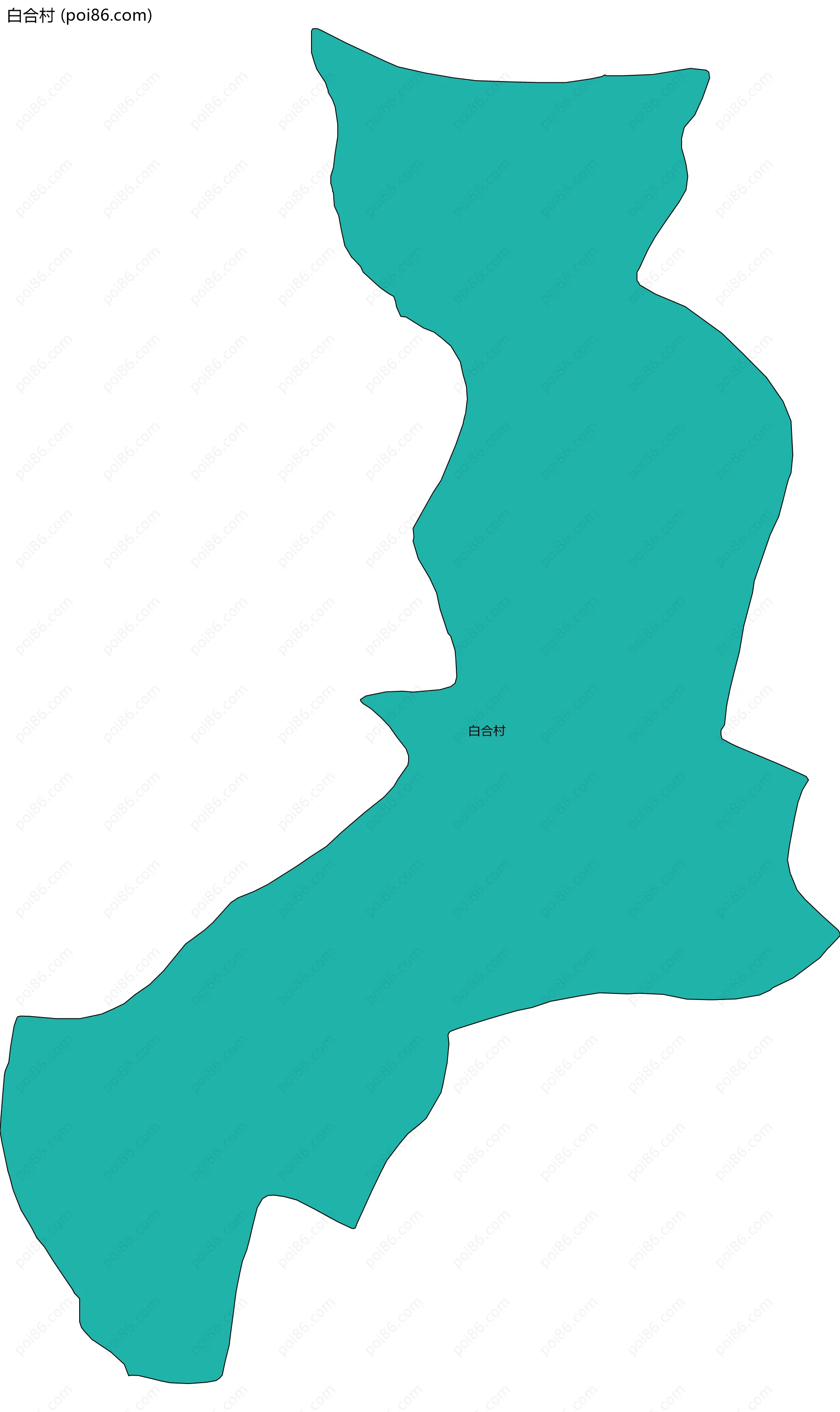 白合村边界地图