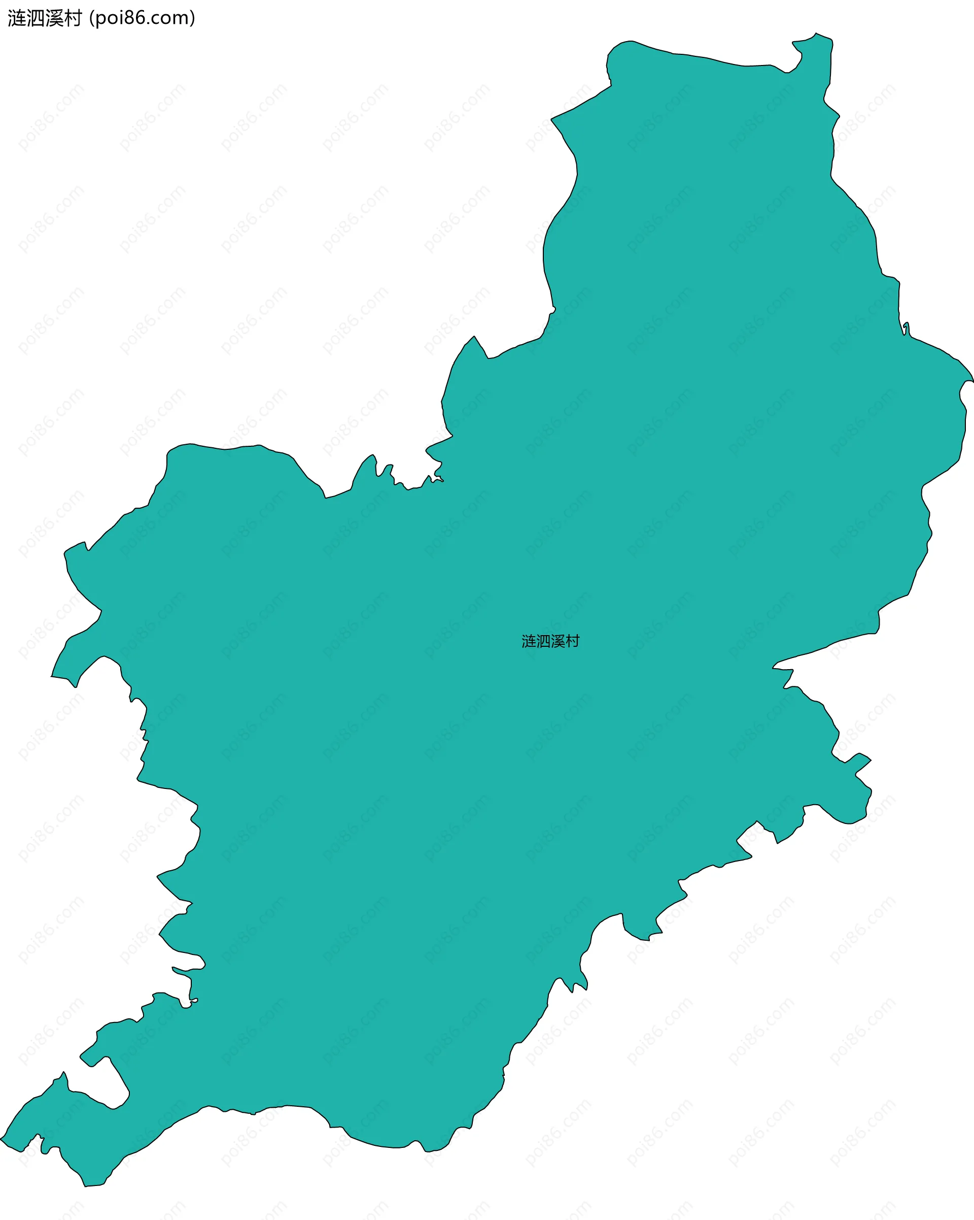 涟泗溪村边界地图
