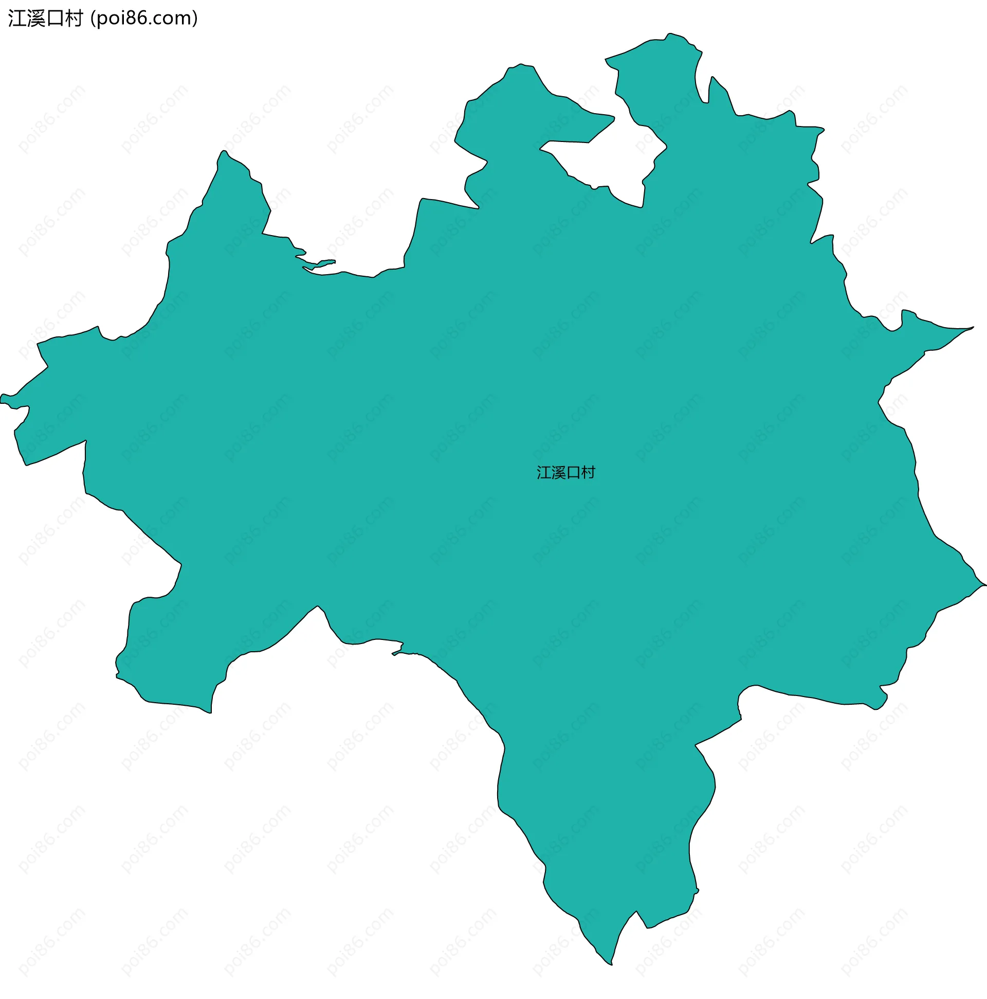 江溪口村边界地图
