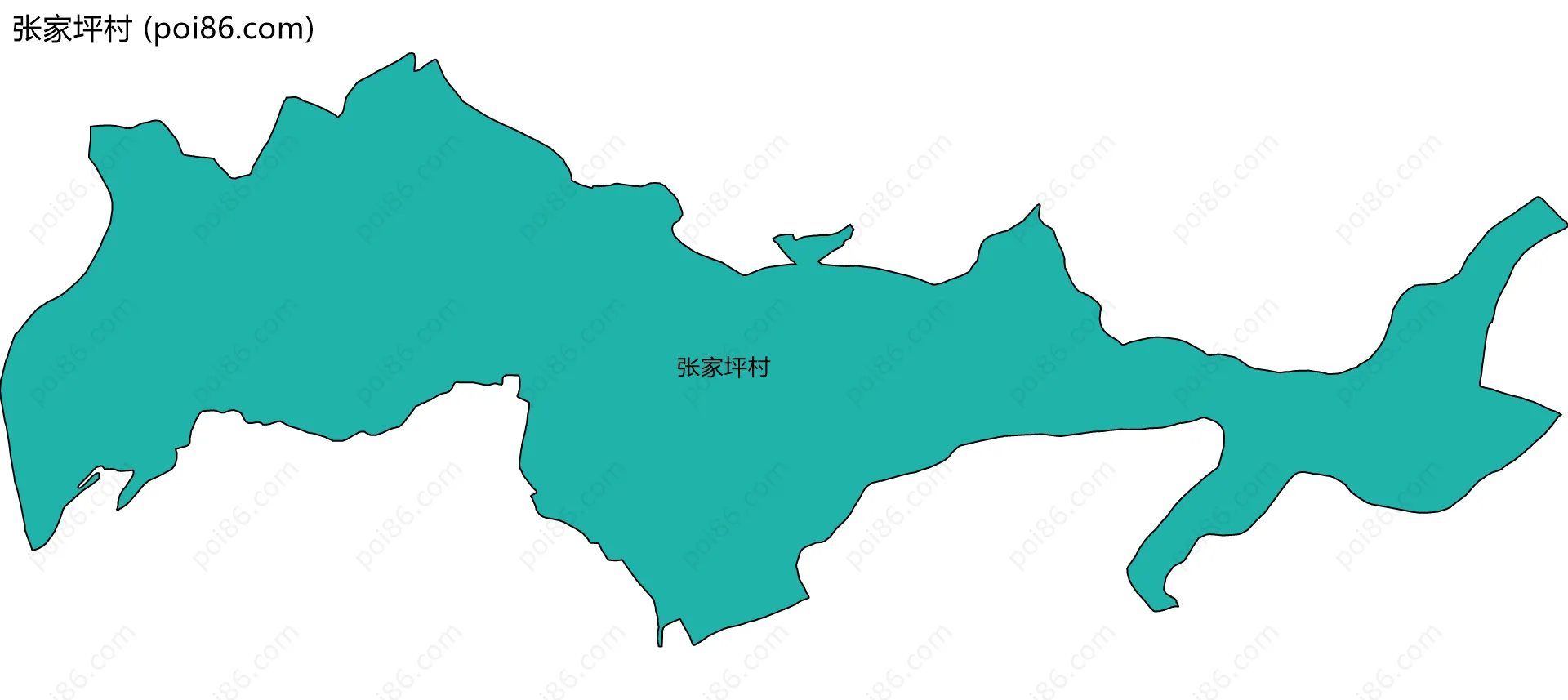 张家坪村边界地图