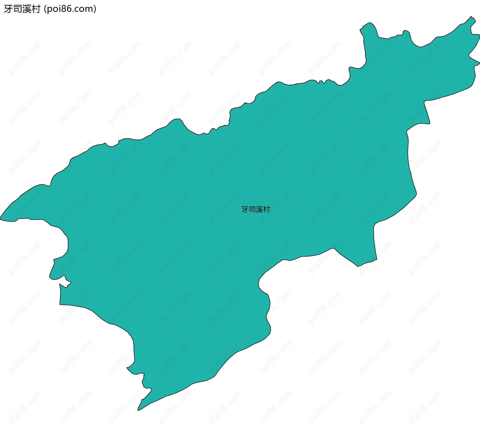 牙司溪村边界地图
