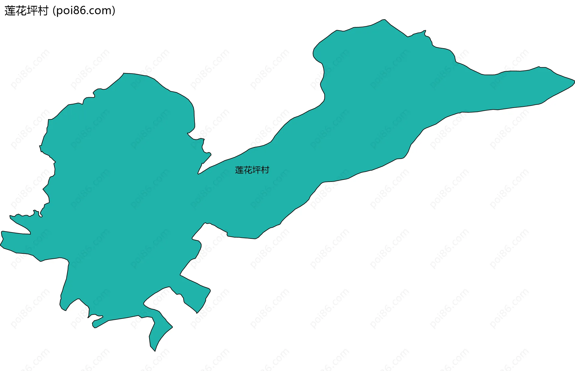 莲花坪村边界地图