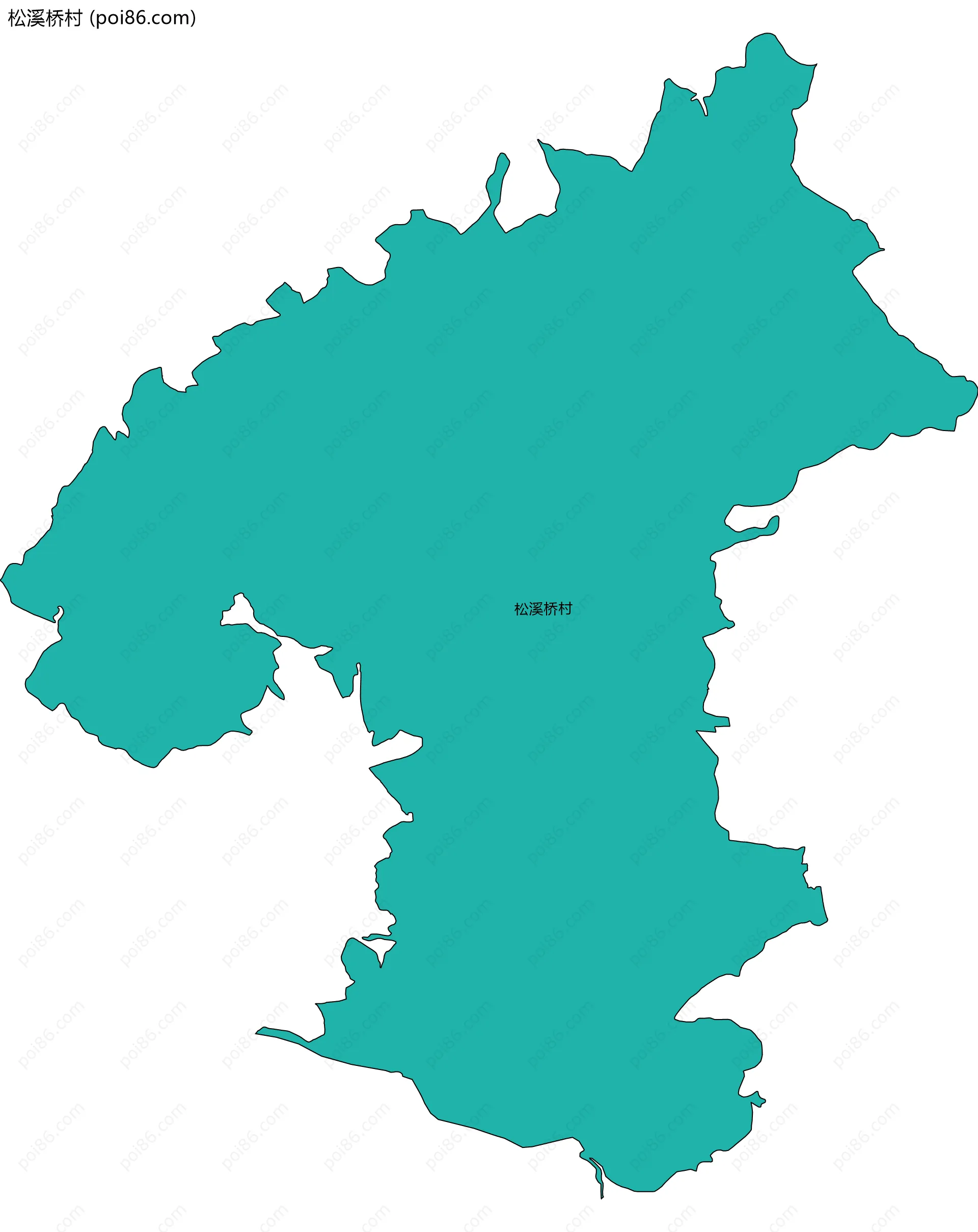 松溪桥村边界地图