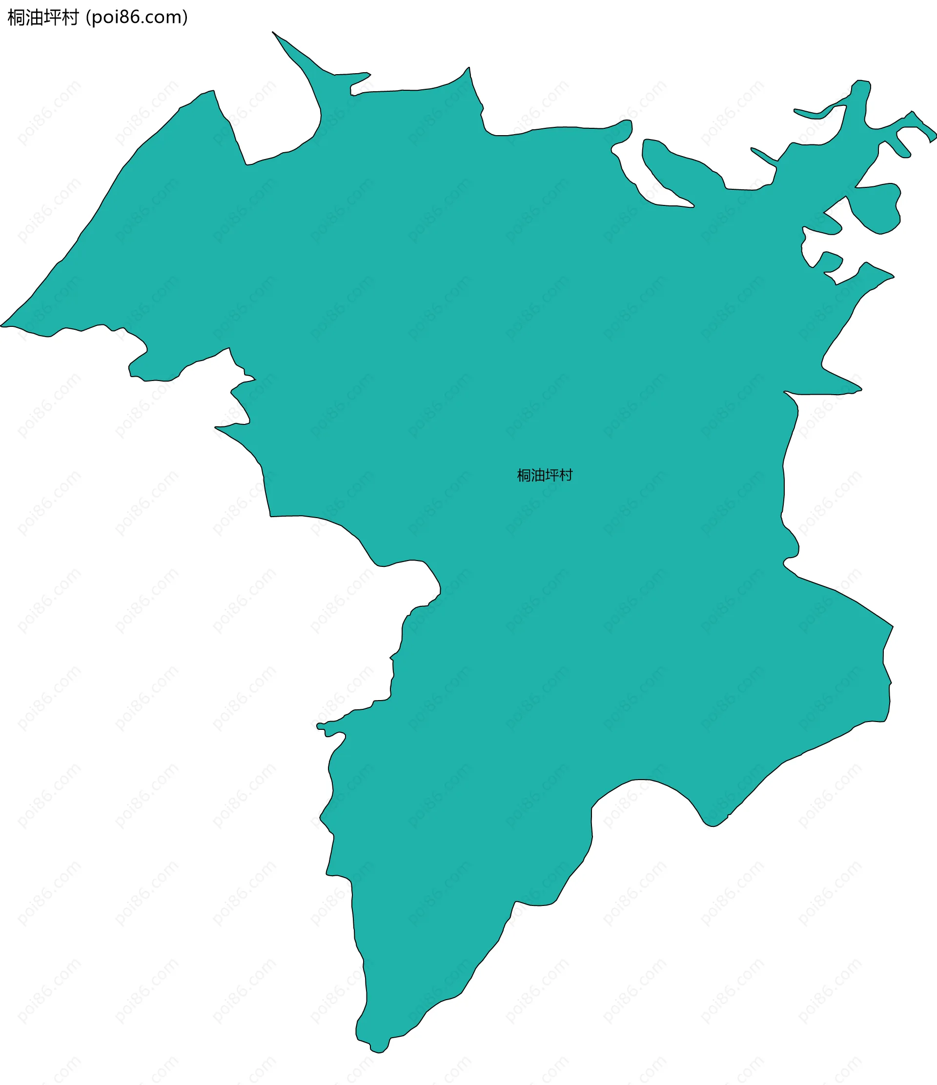 桐油坪村边界地图