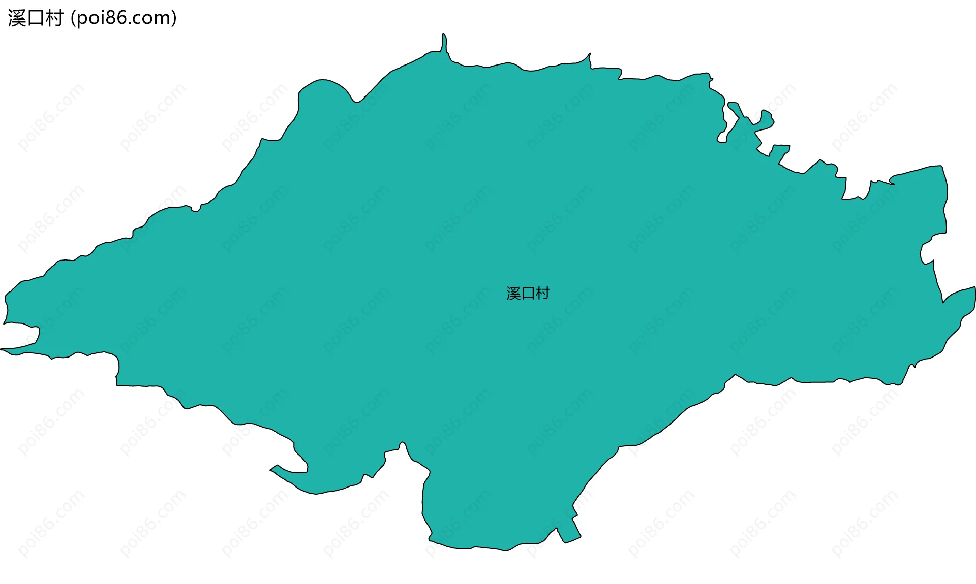 溪口村边界地图