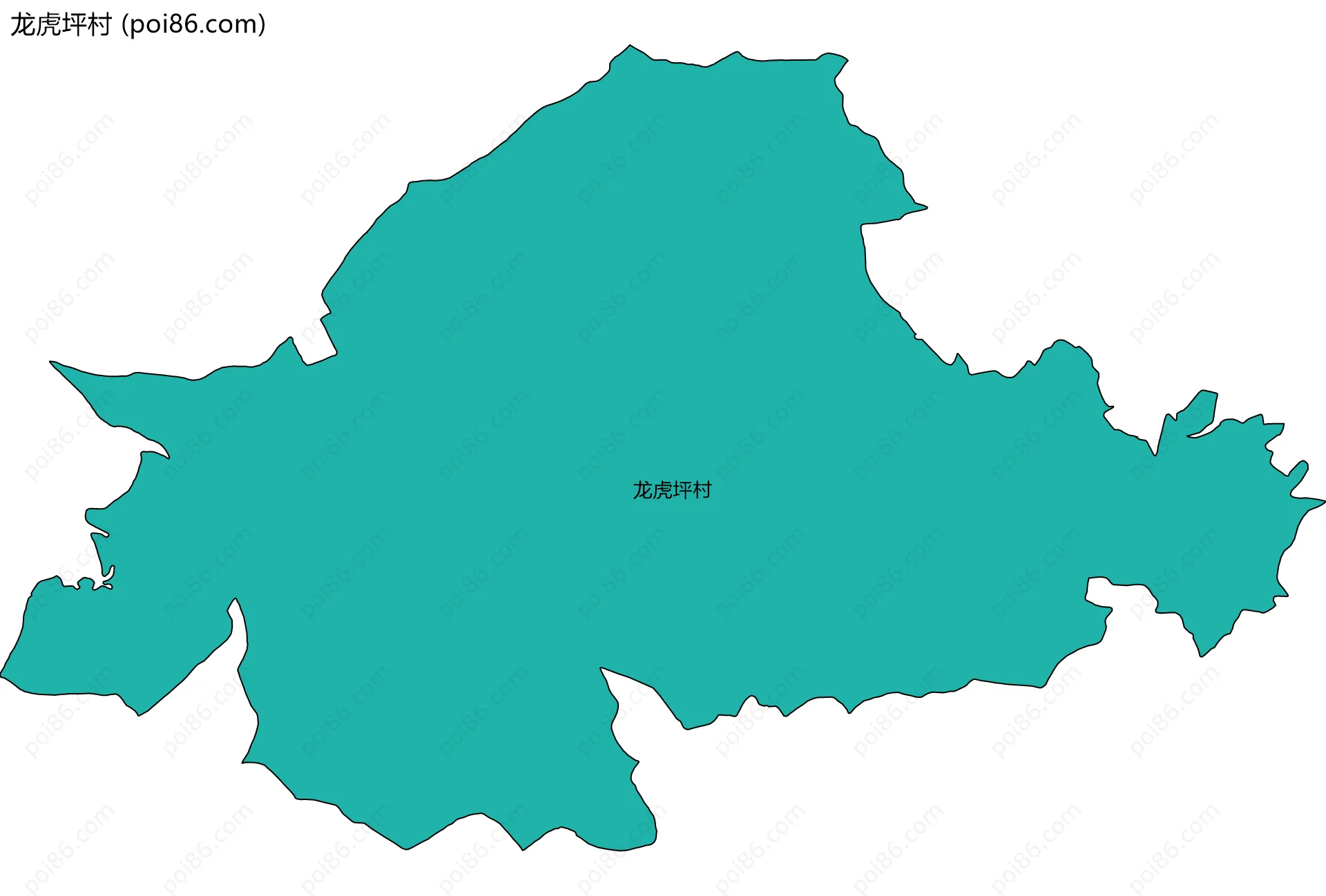 龙虎坪村边界地图