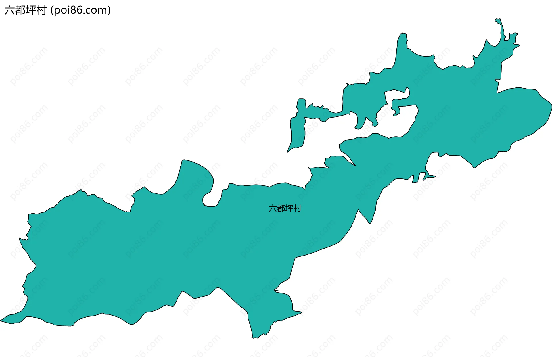 六都坪村边界地图