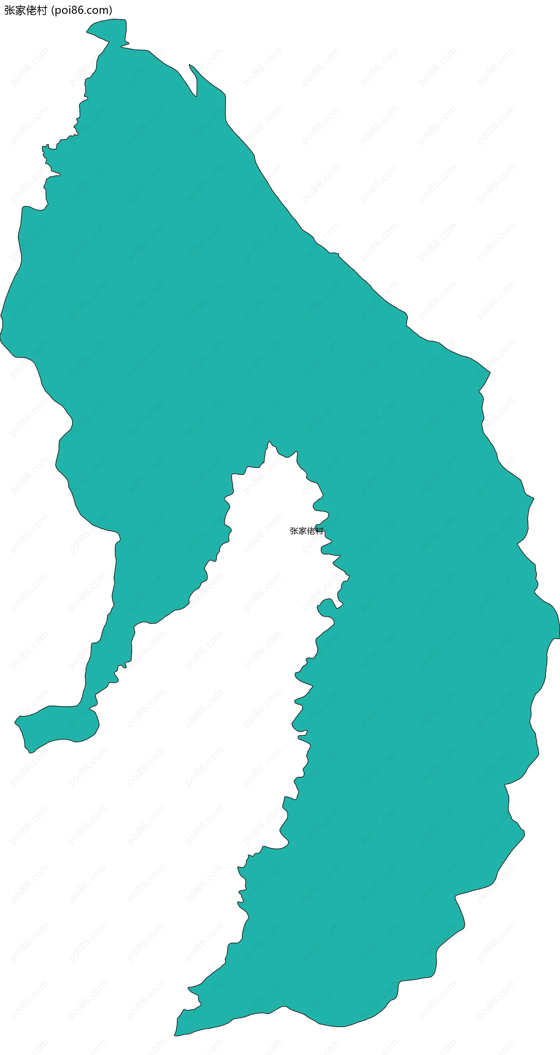 张家佬村边界地图