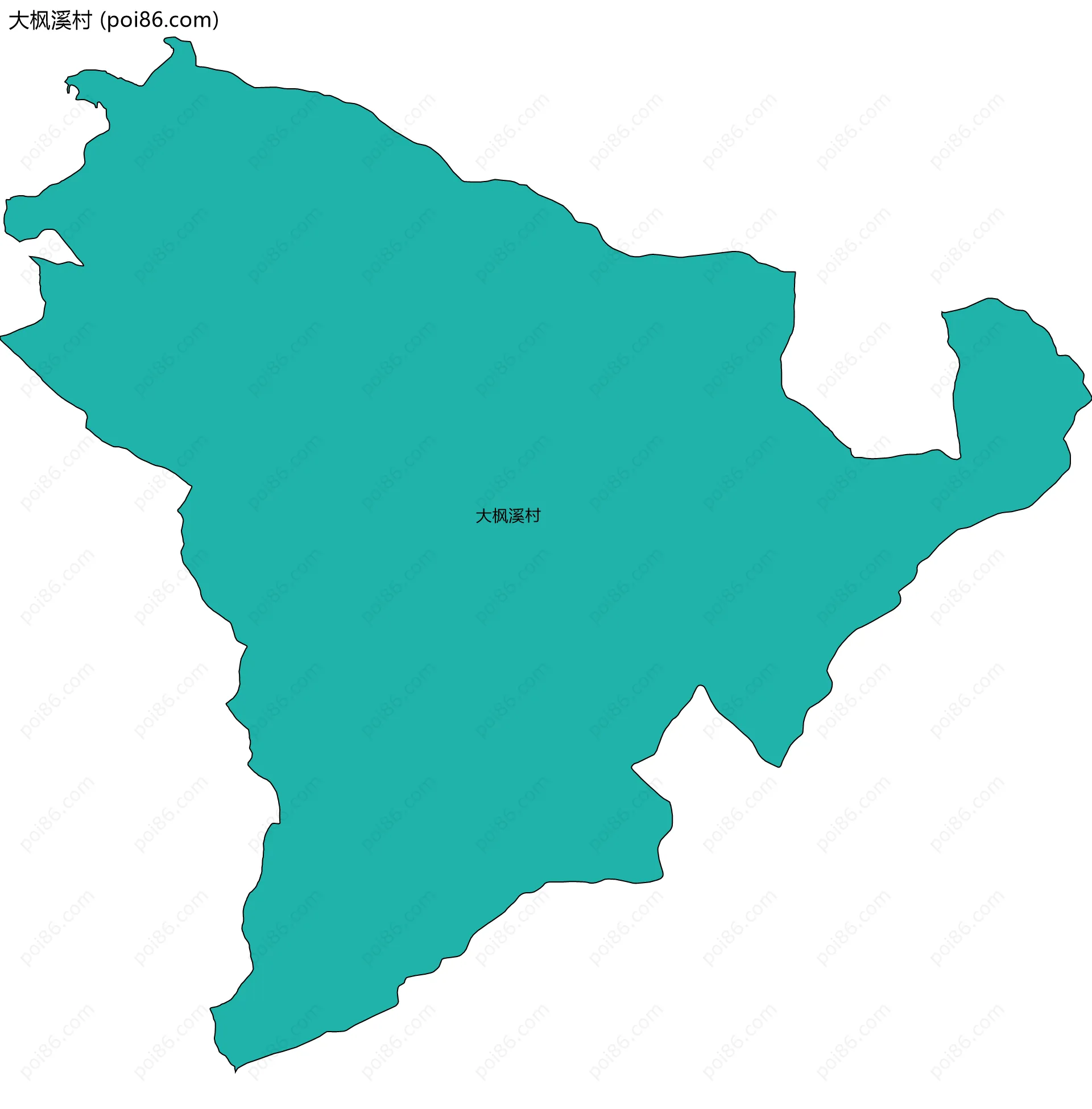 大枫溪村边界地图