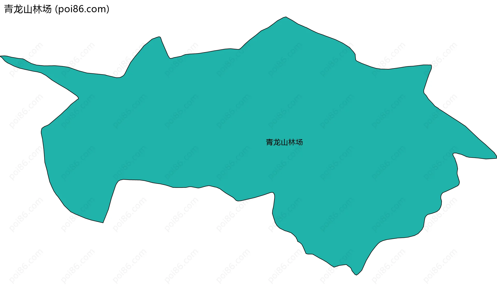 青龙山林场边界地图