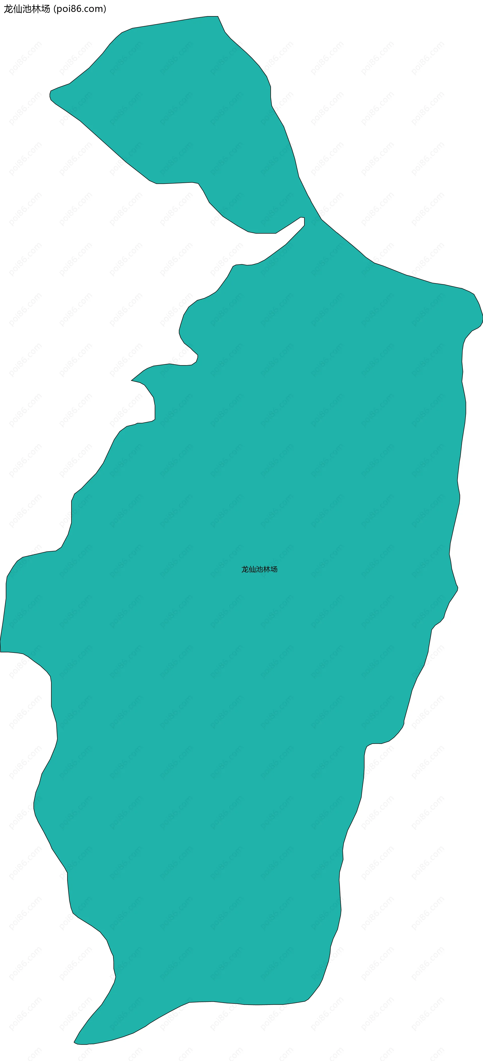 龙仙池林场边界地图