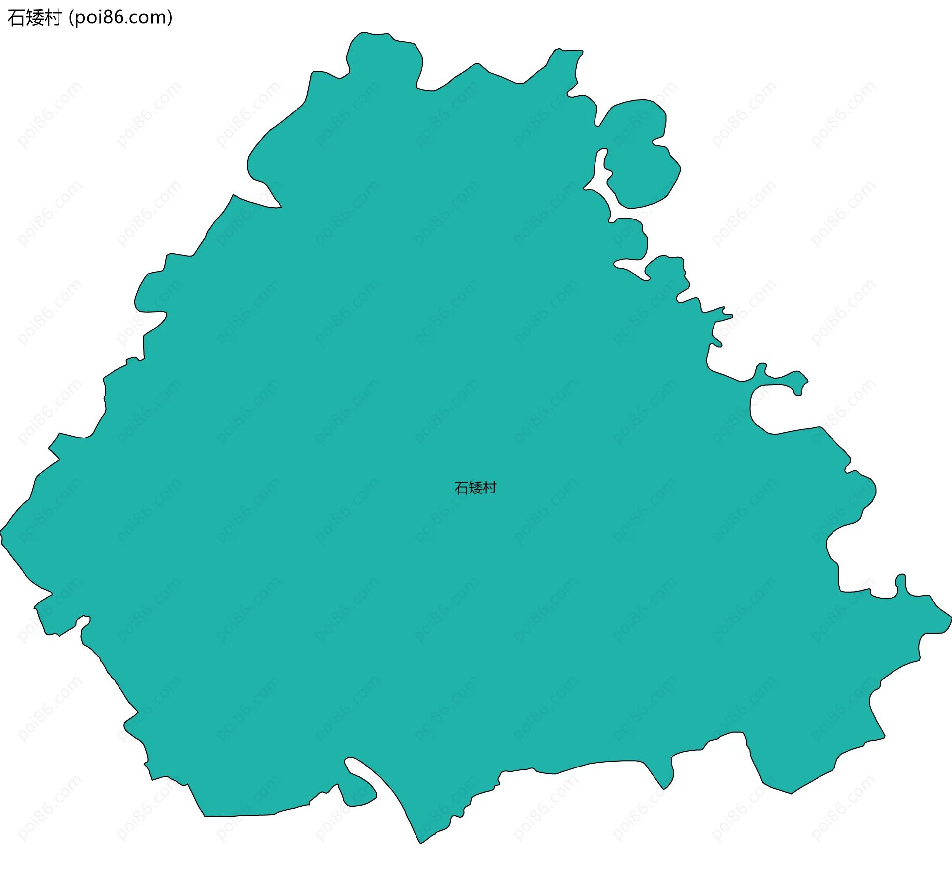 石矮村边界地图