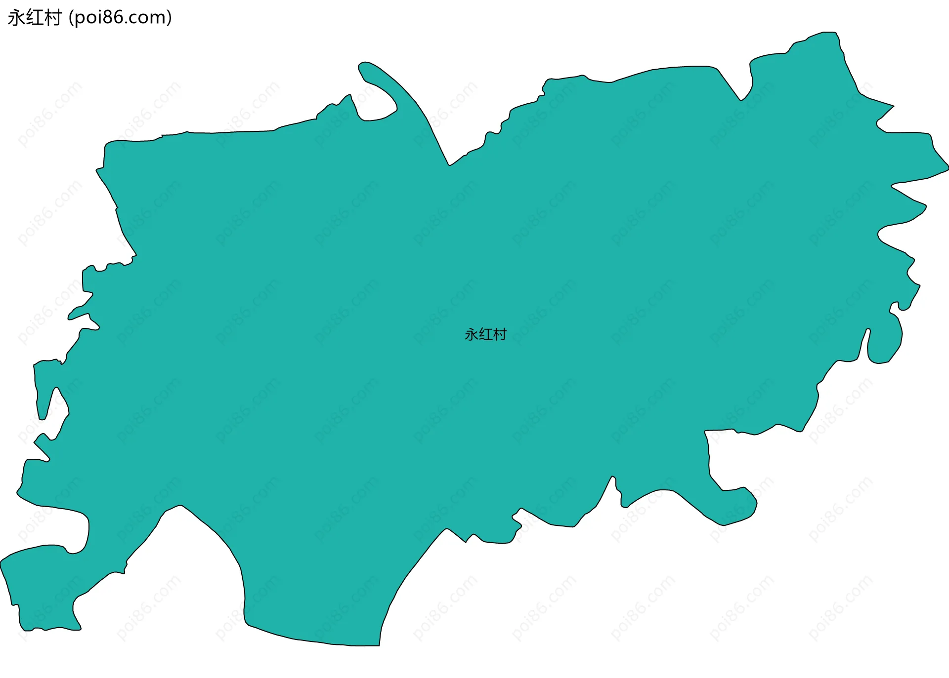 永红村边界地图