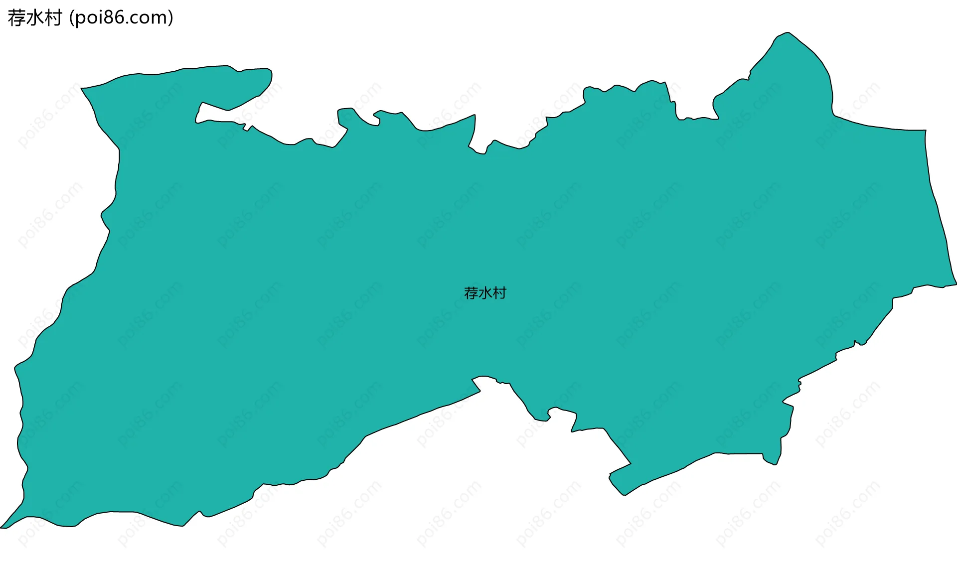 荐水村边界地图