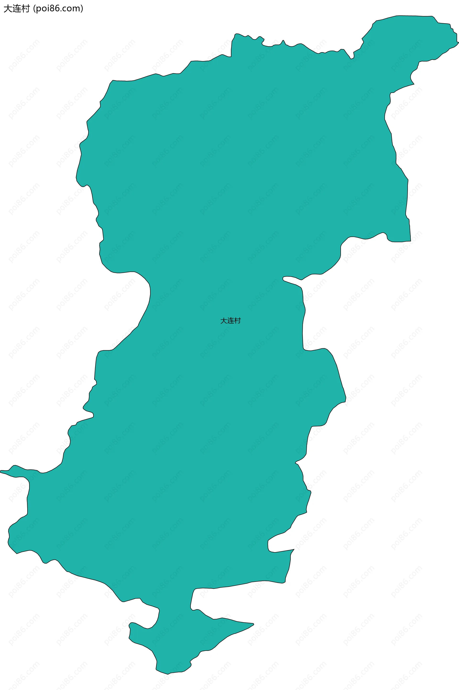 大连村边界地图