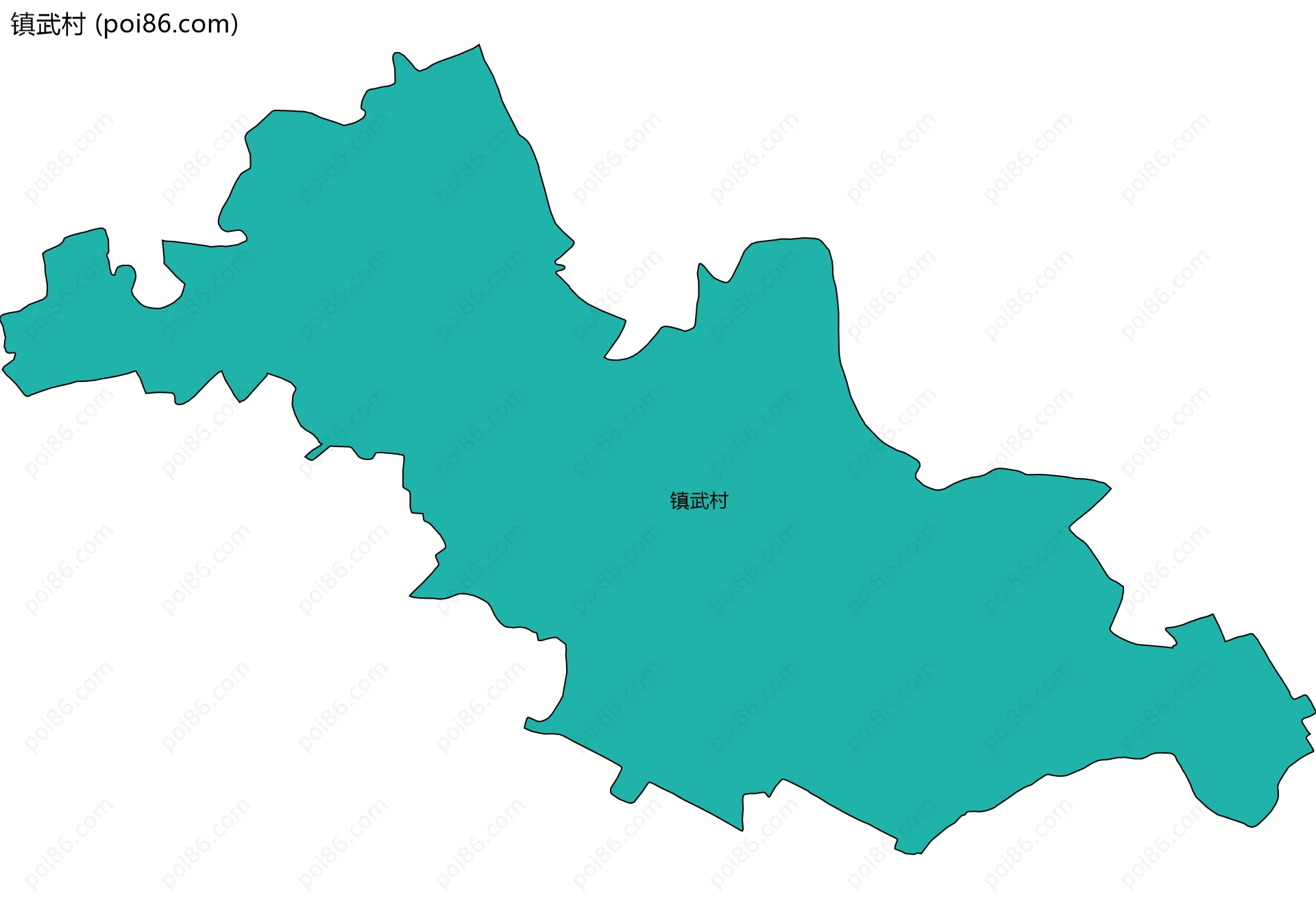 镇武村边界地图