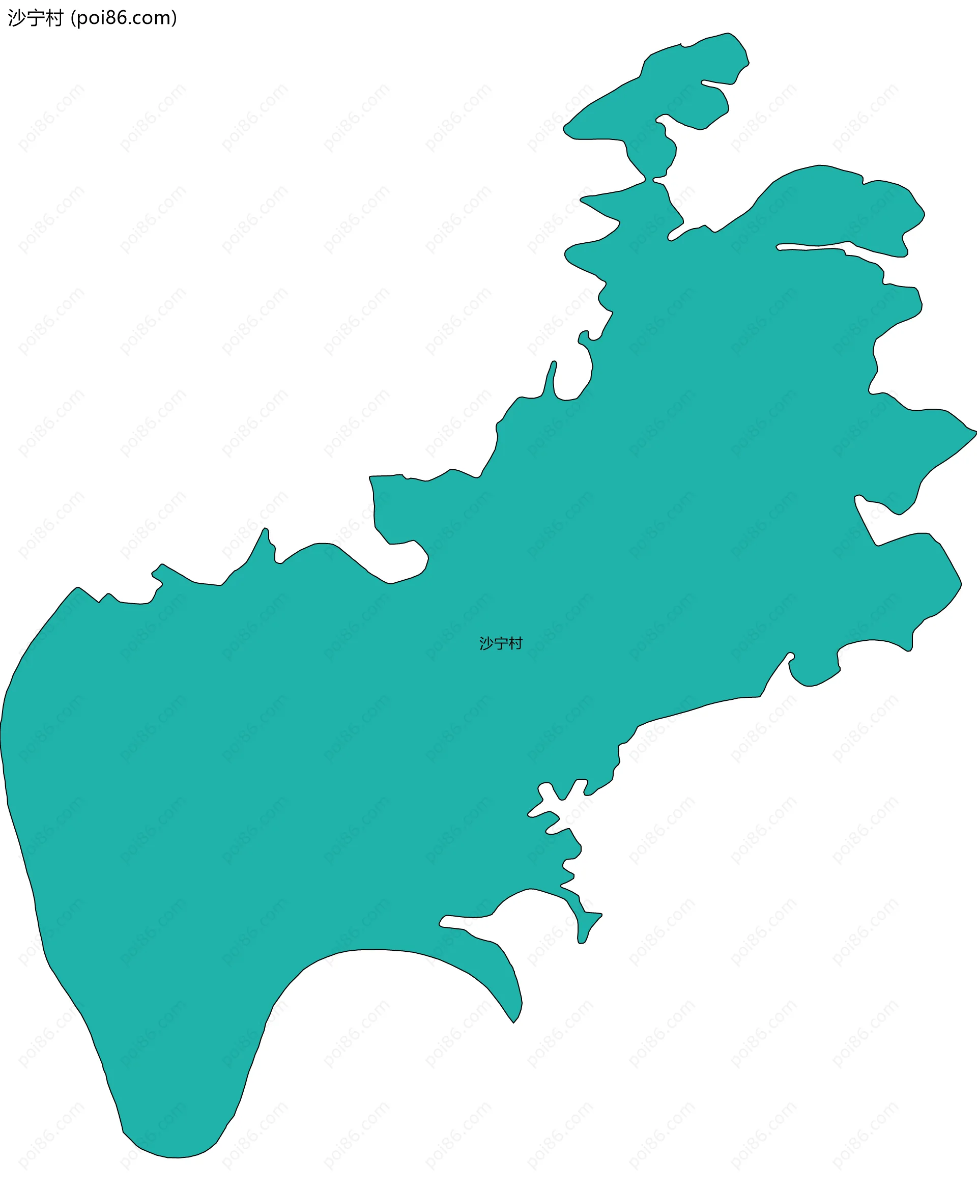 沙宁村边界地图