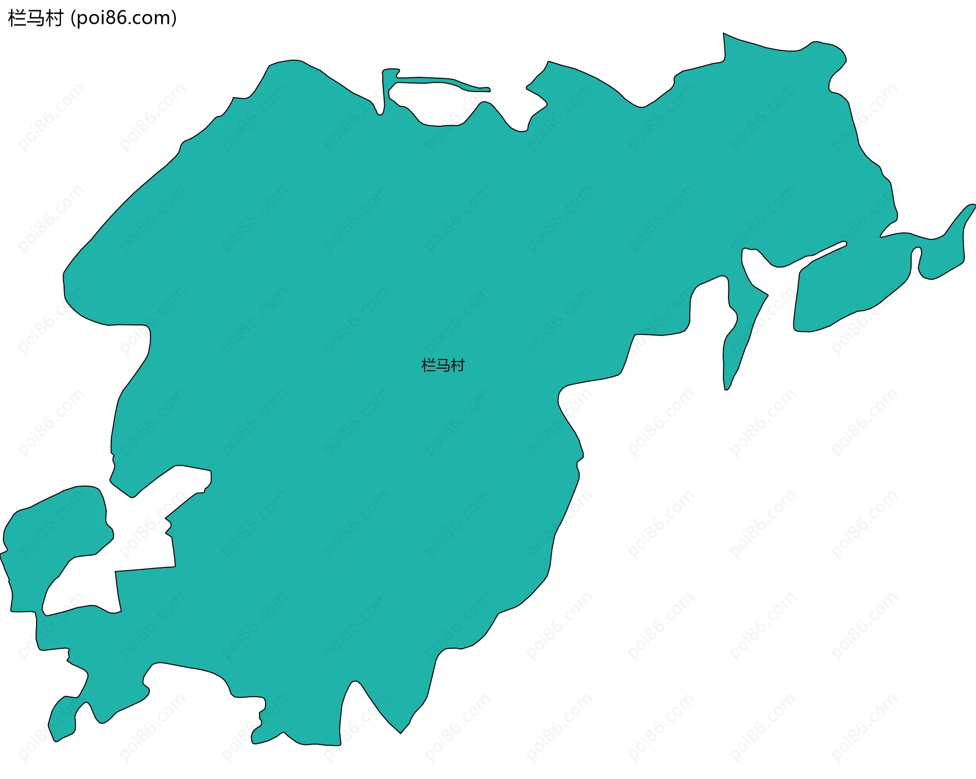 栏马村边界地图