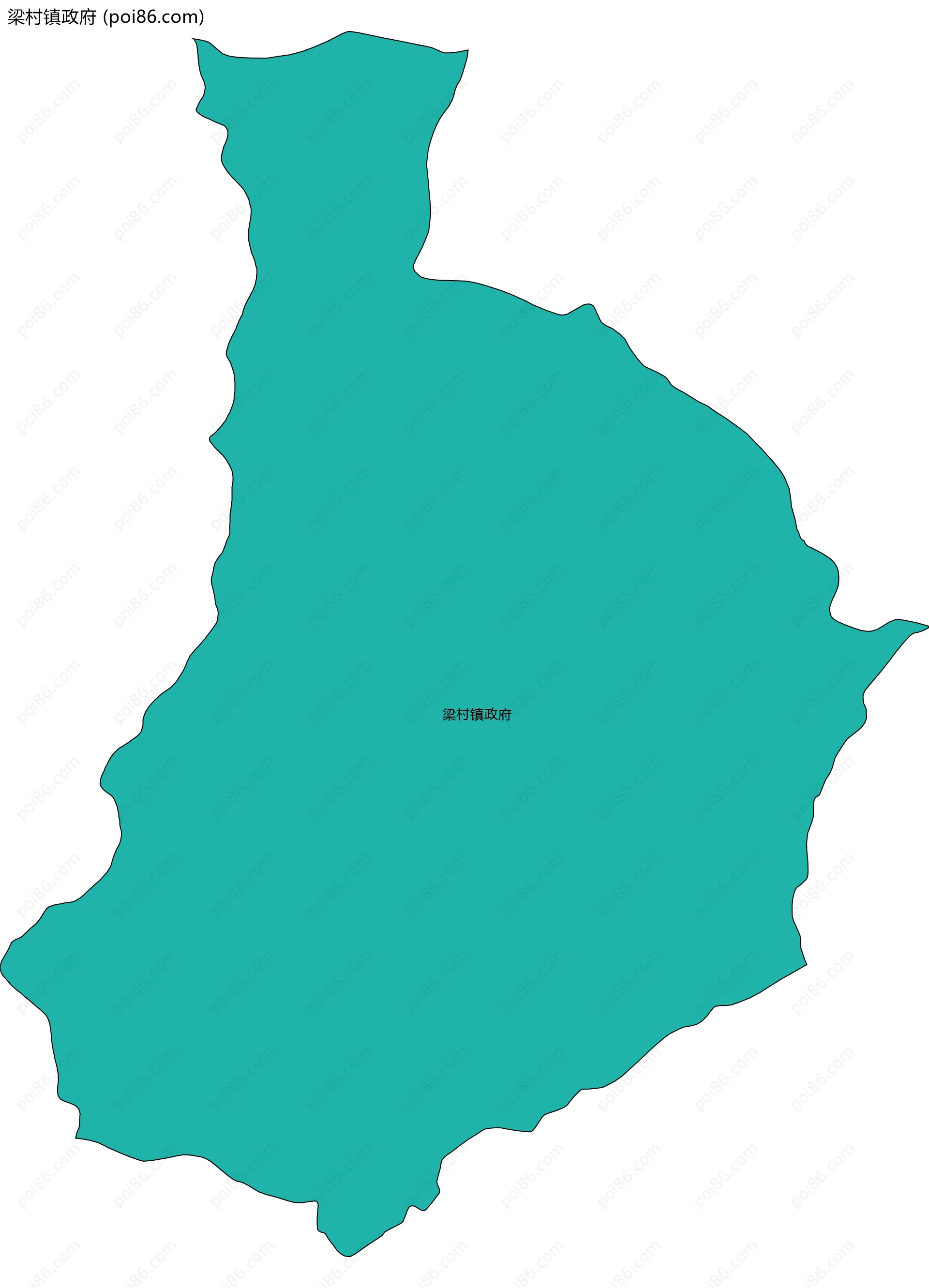 梁村镇政府边界地图
