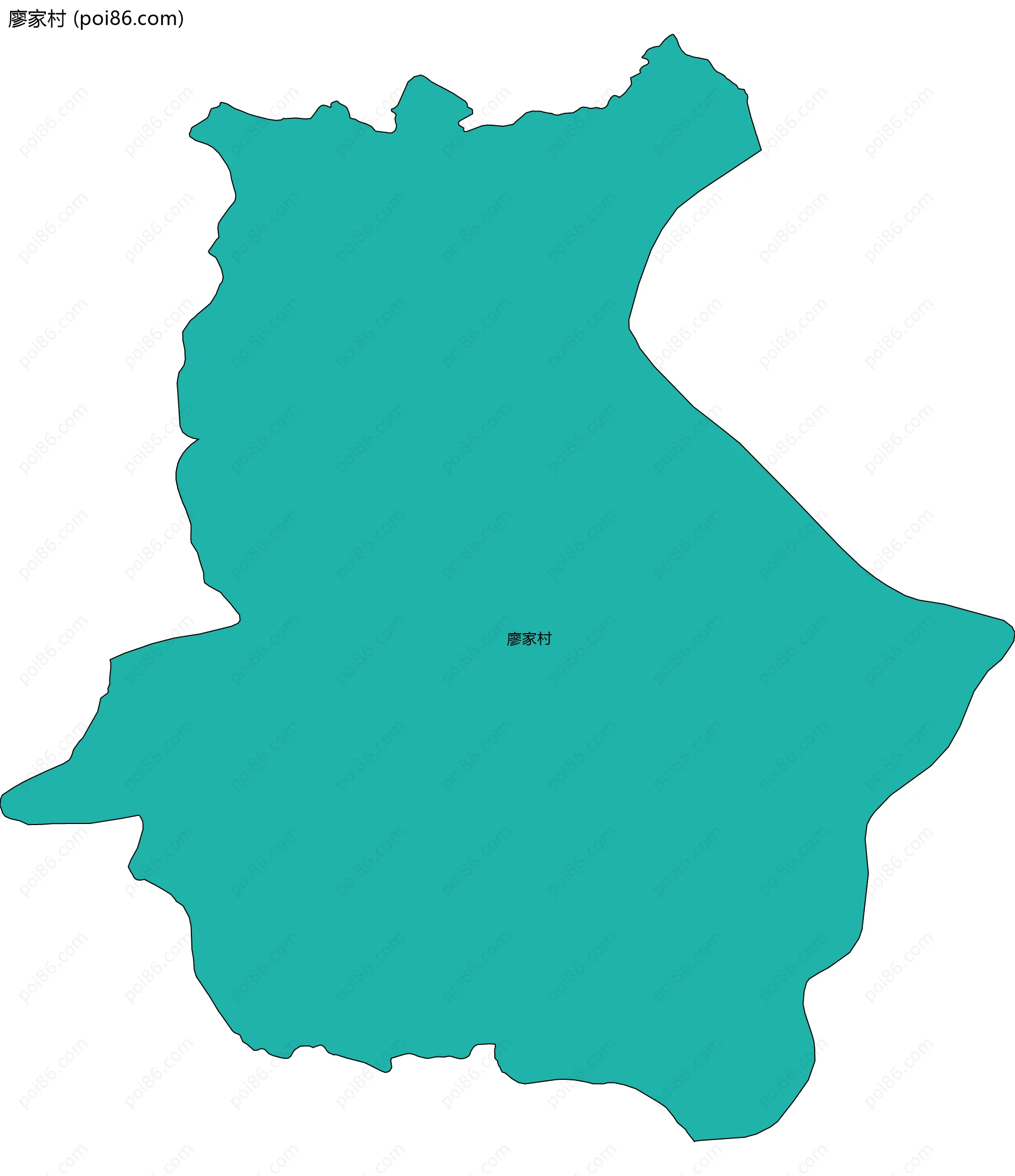 廖家村边界地图