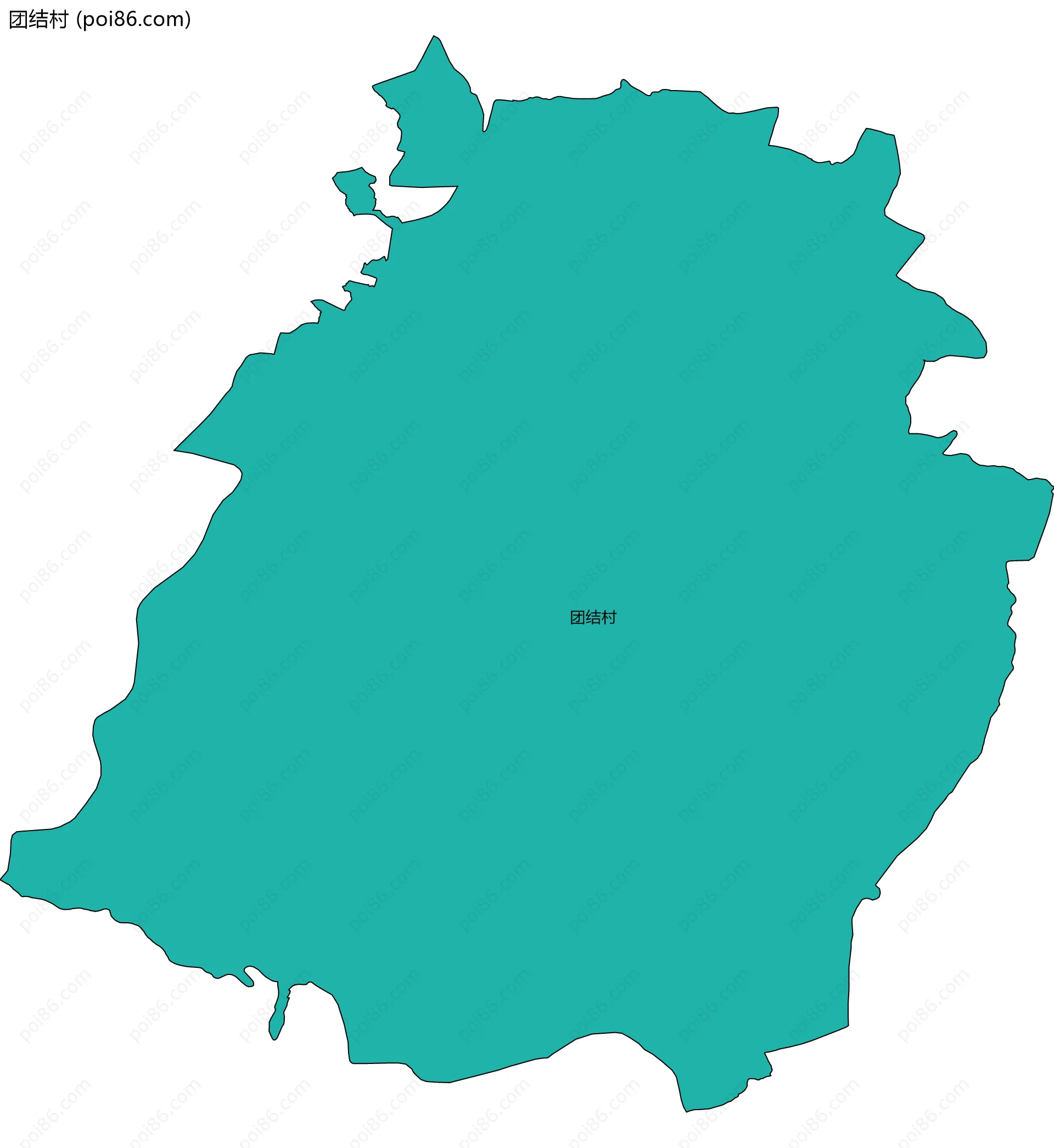 团结村边界地图