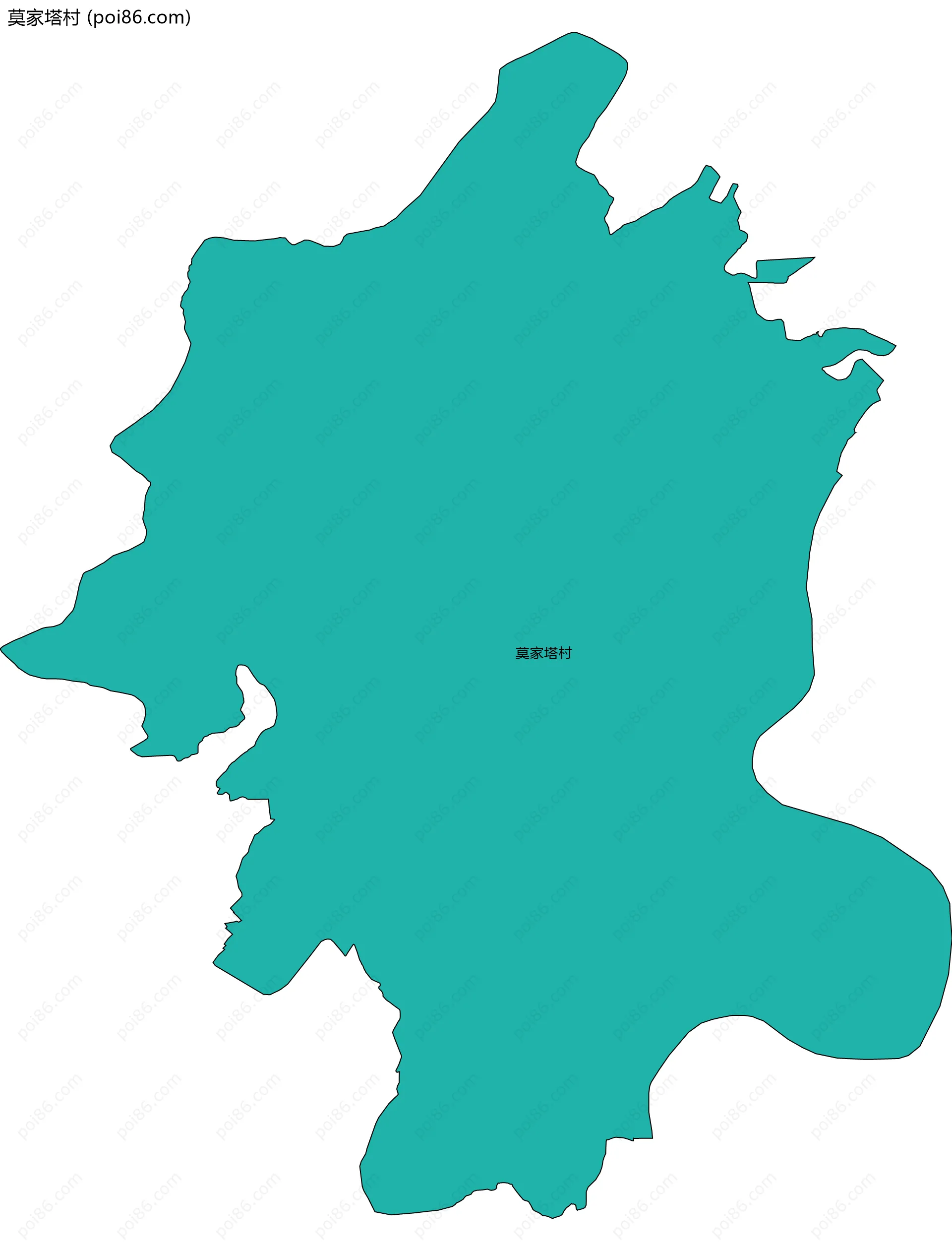 莫家塔村边界地图