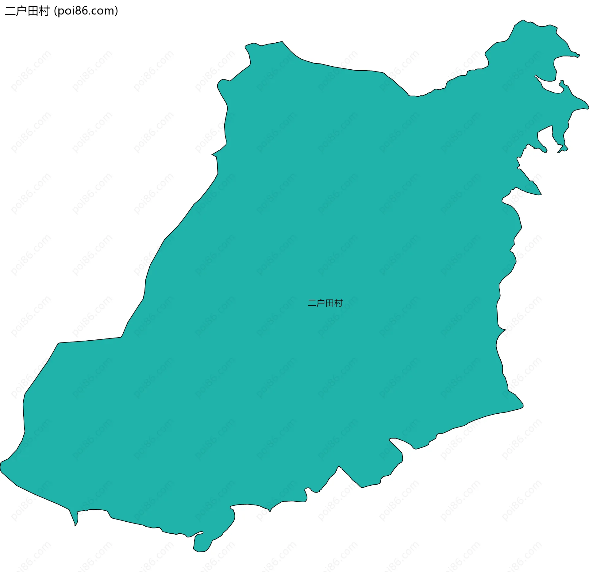 二户田村边界地图