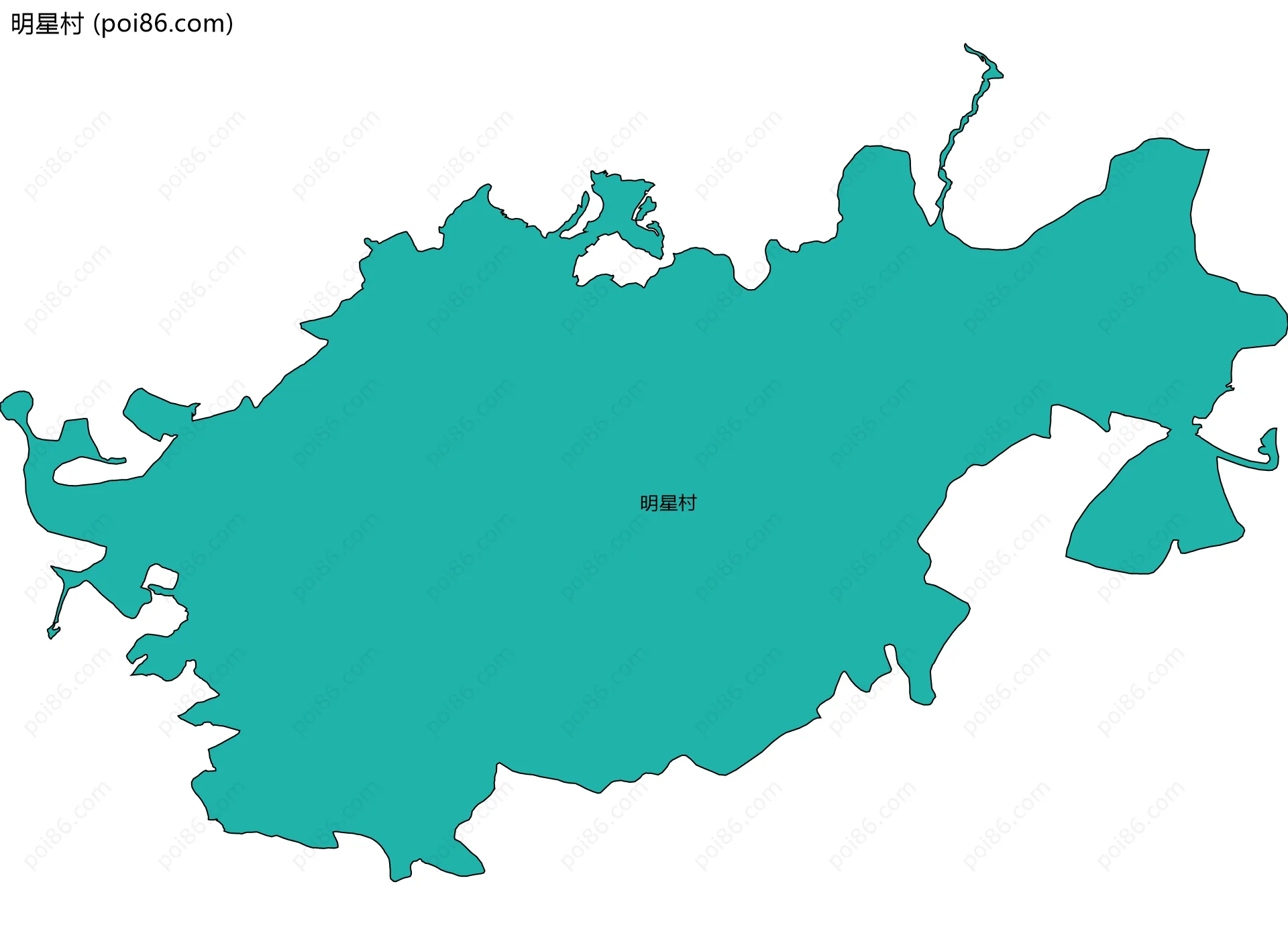 明星村边界地图