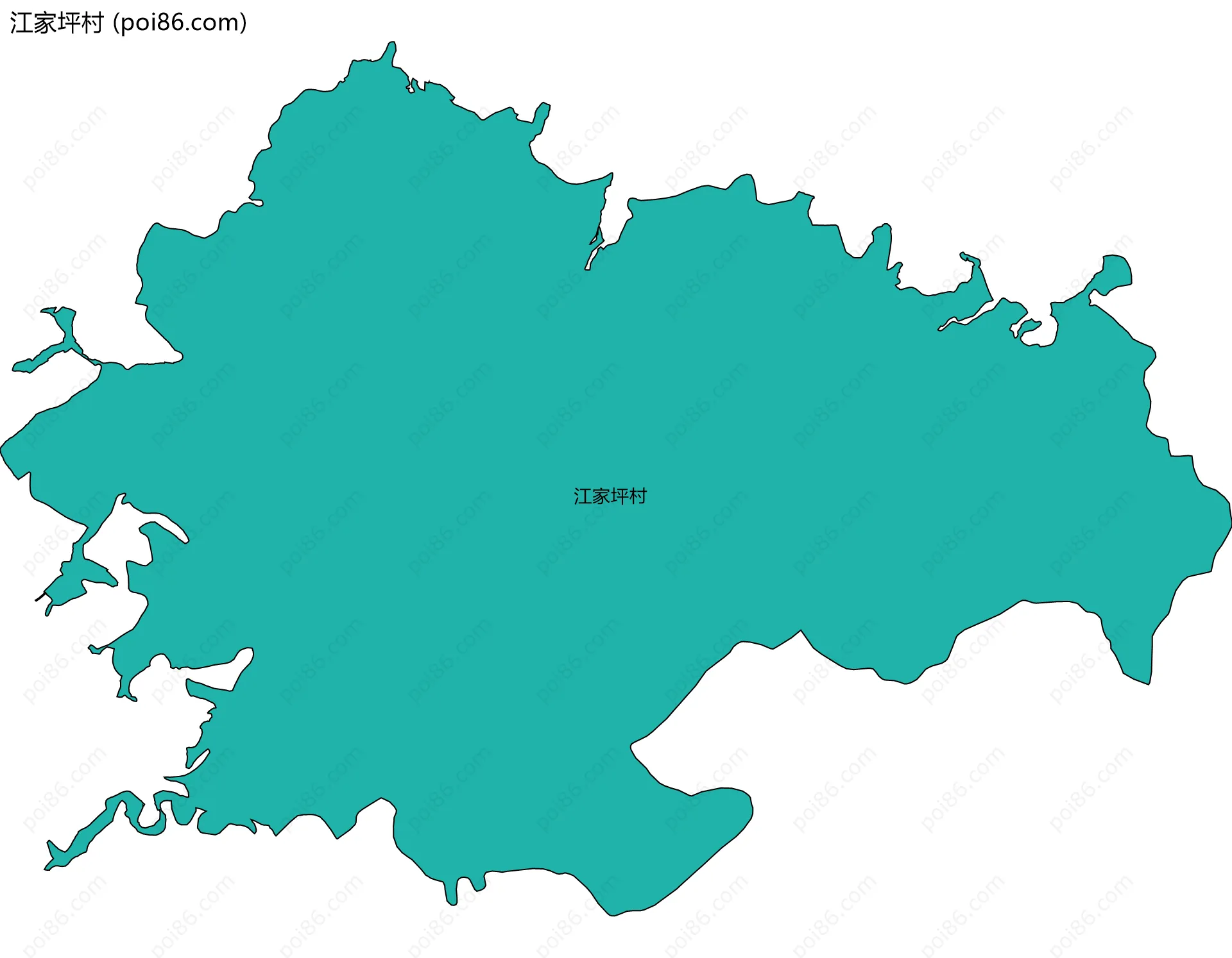 江家坪村边界地图