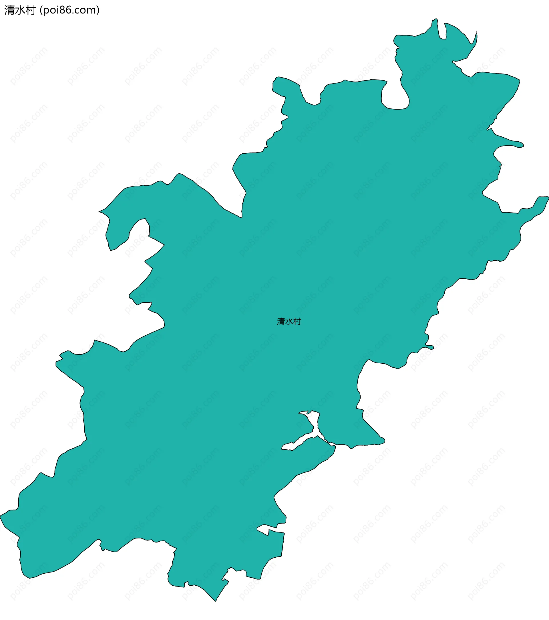 清水村边界地图