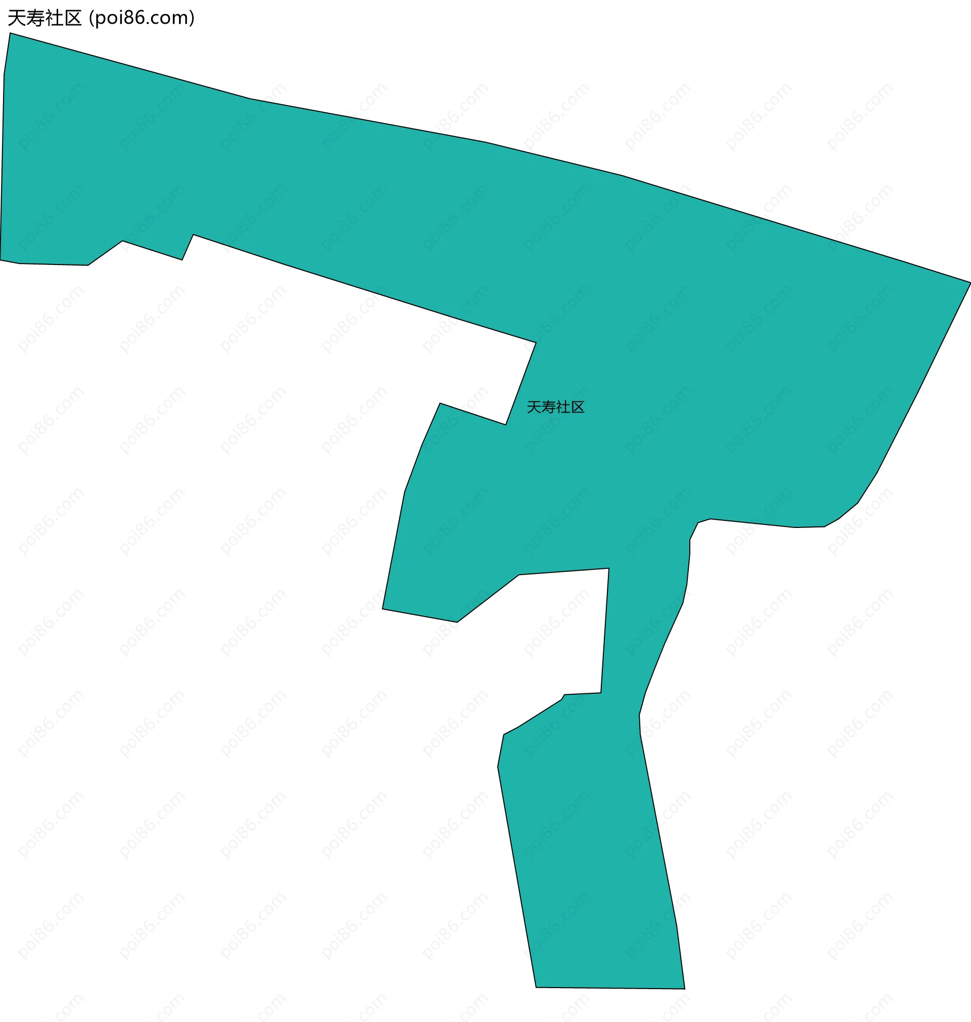 天寿社区边界地图