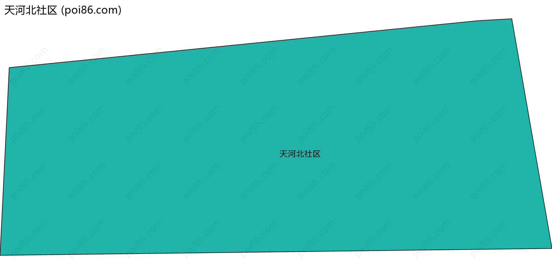 天河北社区边界地图