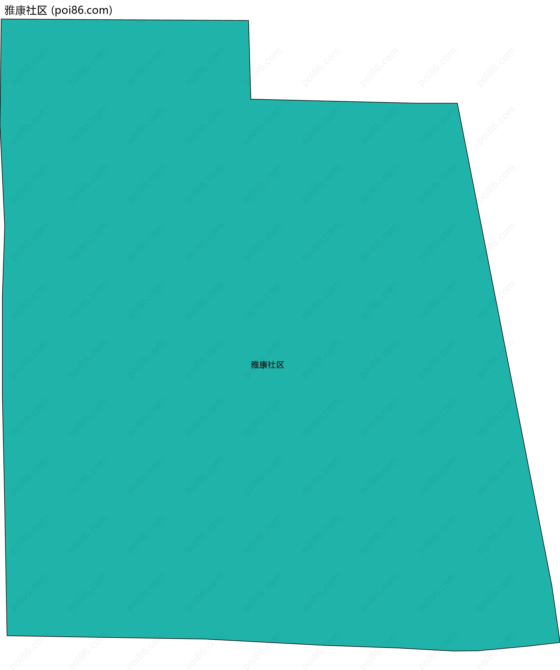 雅康社区边界地图