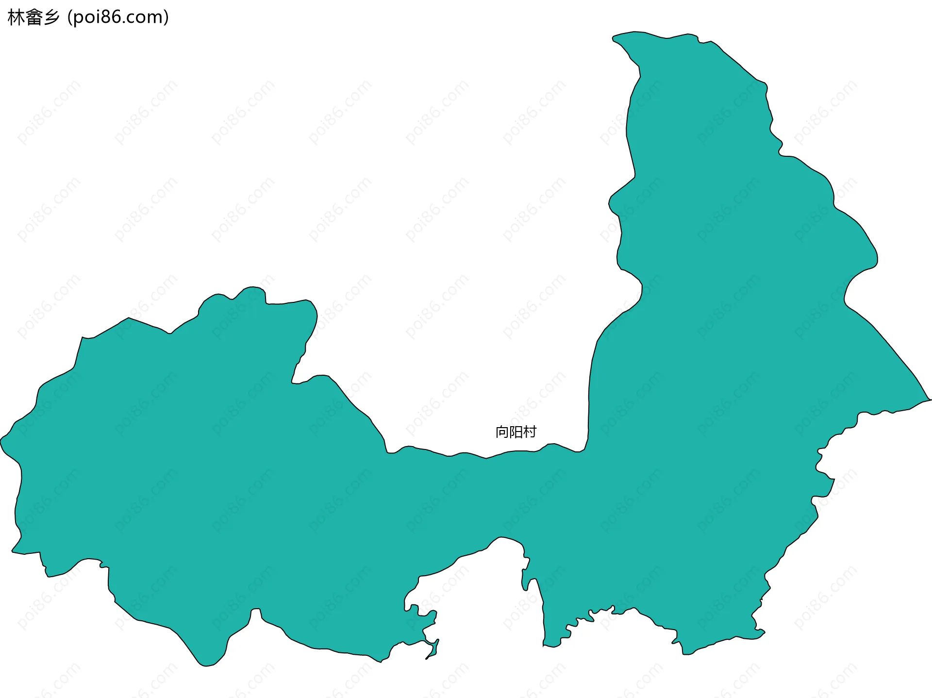 林畲乡边界地图(五级行政区划)