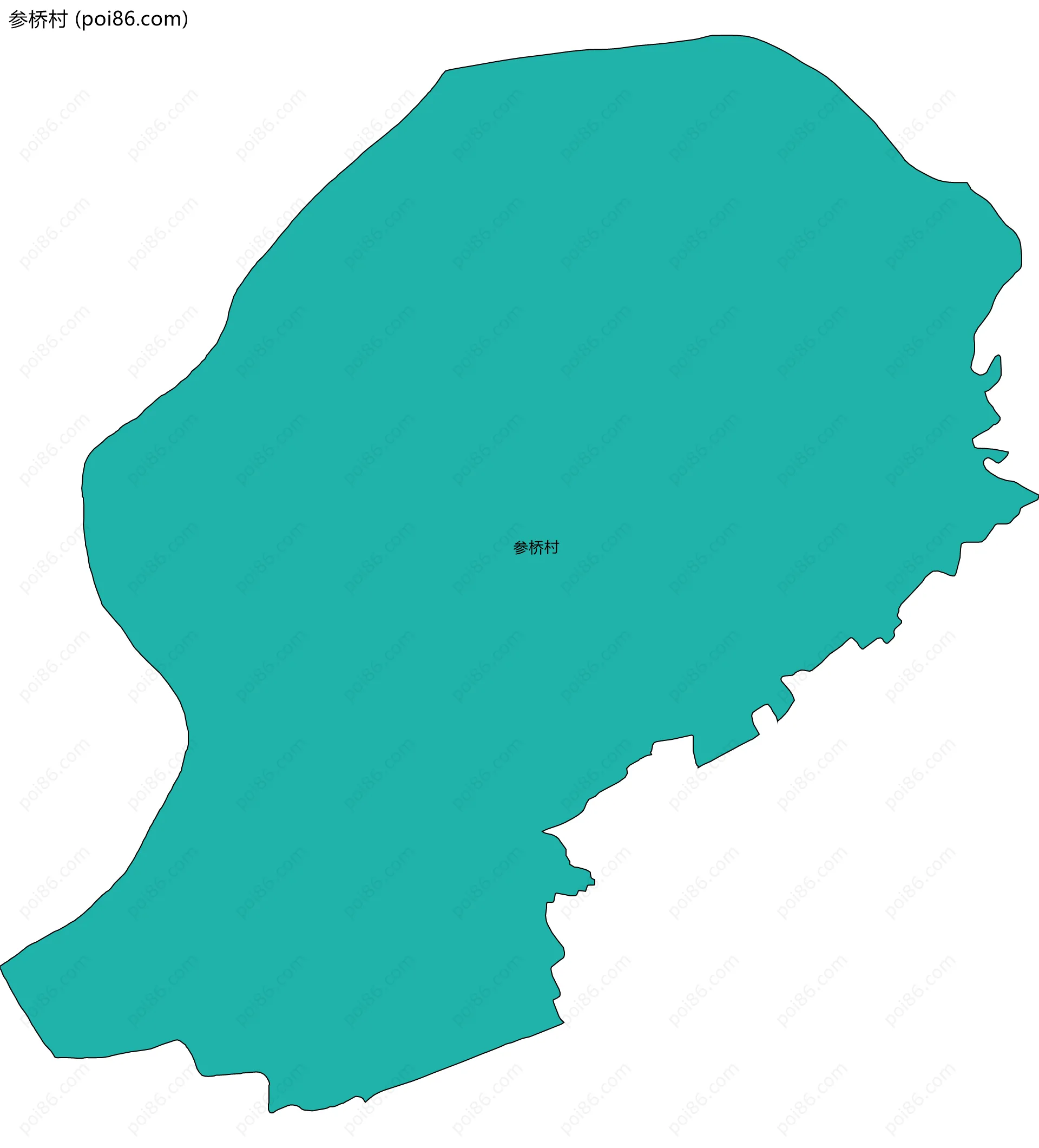 参桥村边界地图