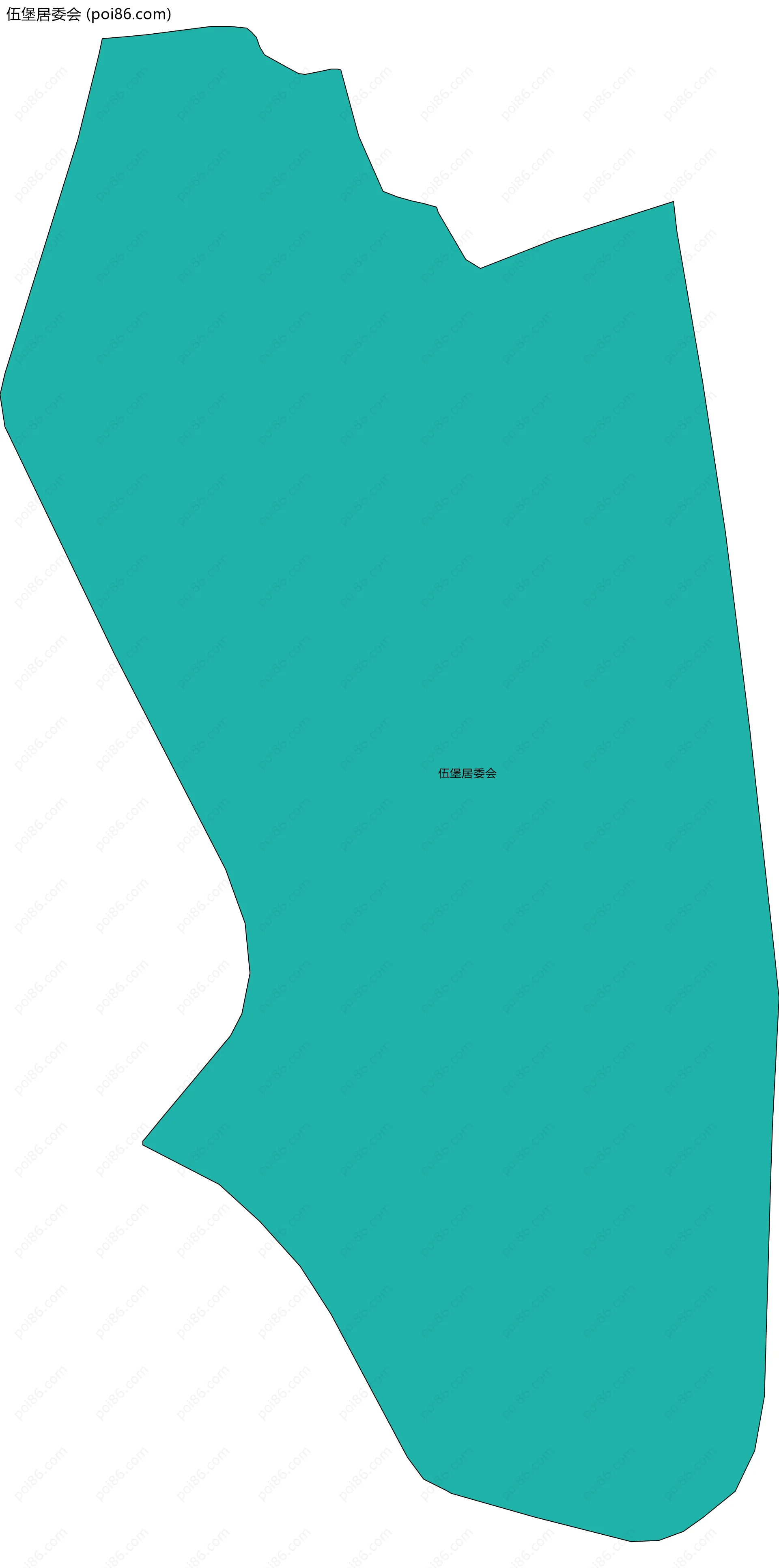 伍堡居委会边界地图