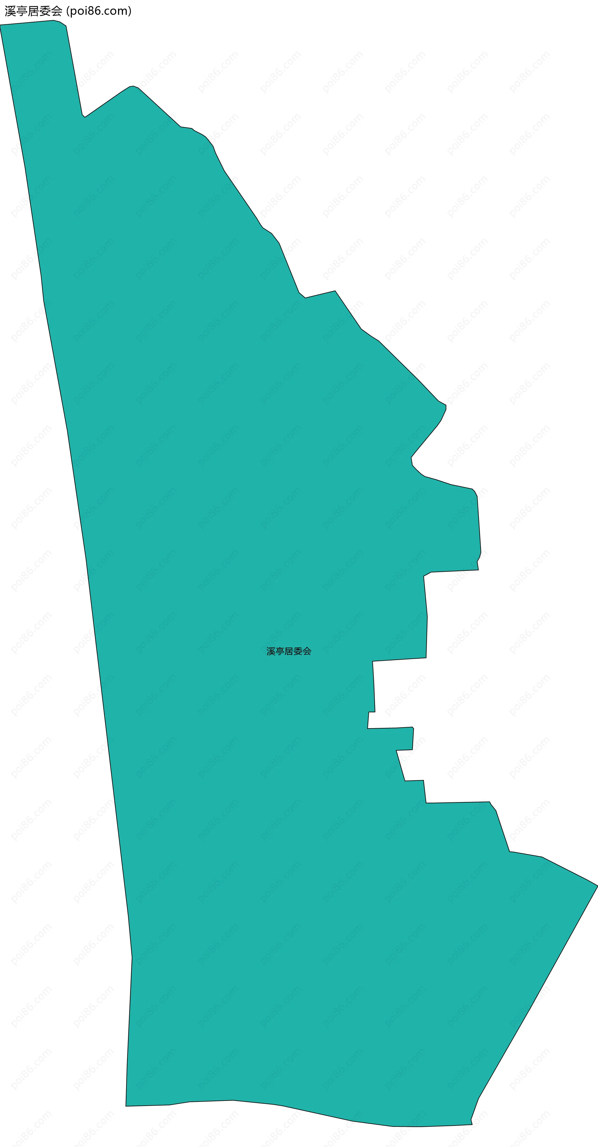 溪亭居委会边界地图