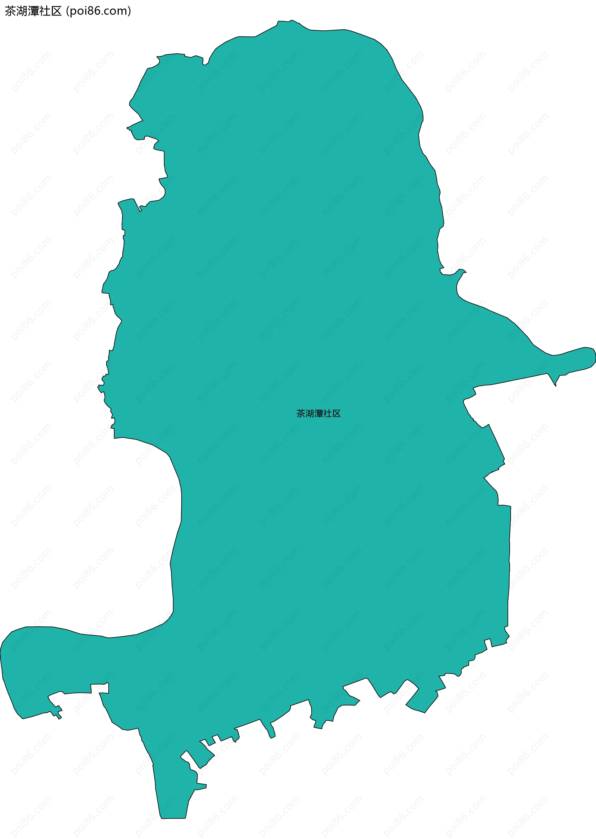 茶湖潭社区边界地图
